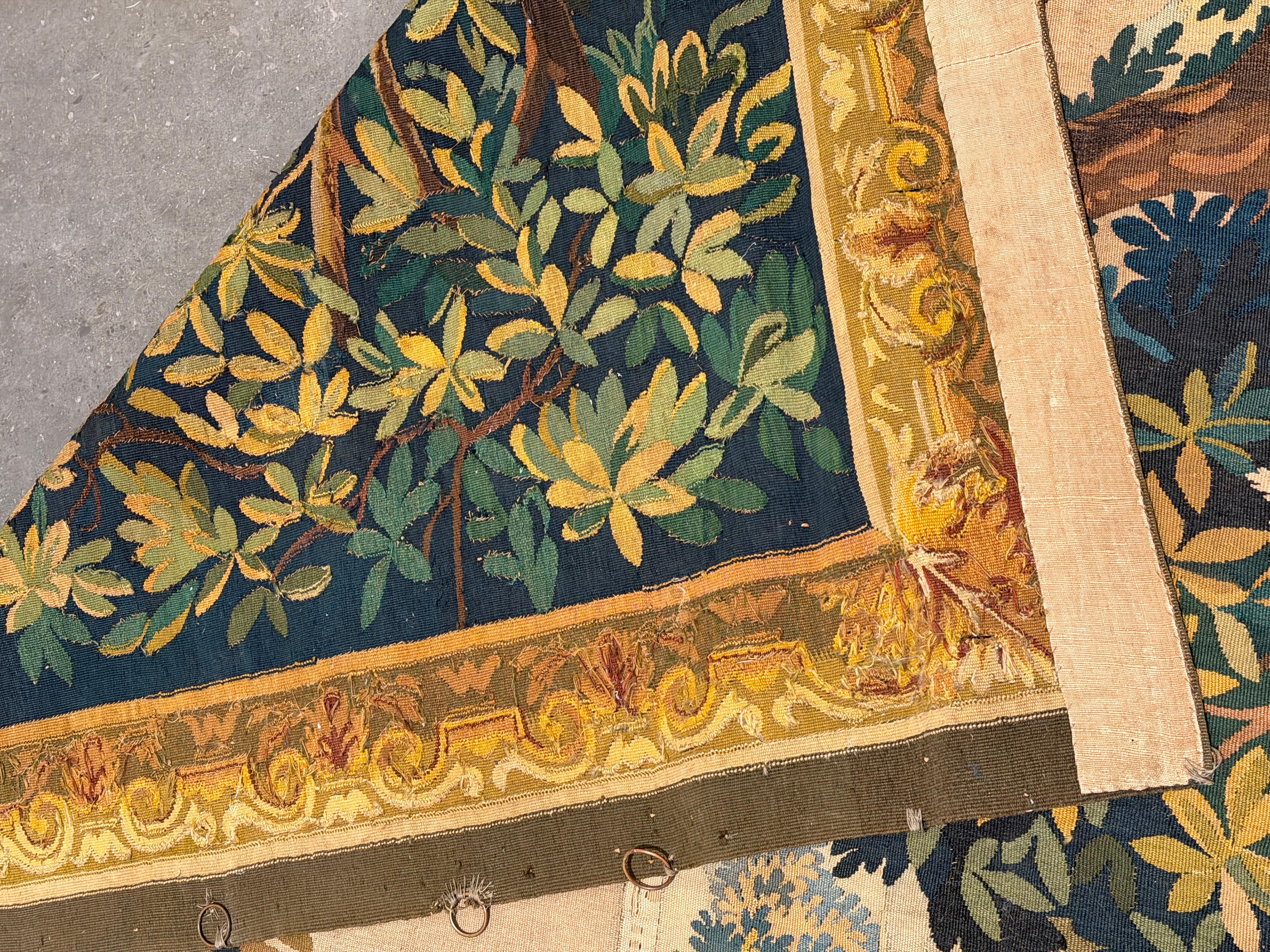 Magnificent 17th-Century Gobelin Tapestry – “Landscape with Peacocks” For Sale 3