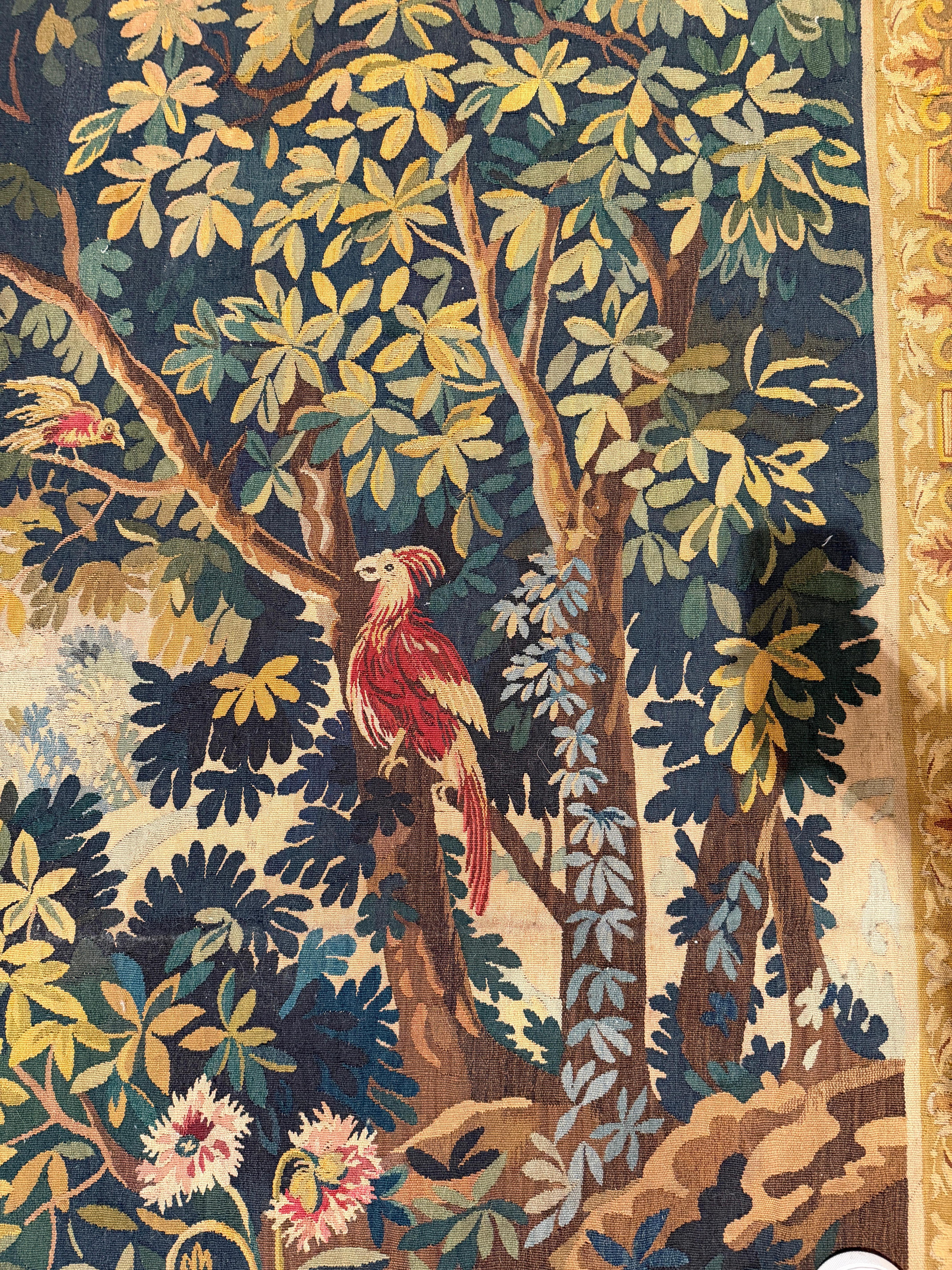 German Magnificent 17th-Century Gobelin Tapestry – “Landscape with Peacocks” For Sale