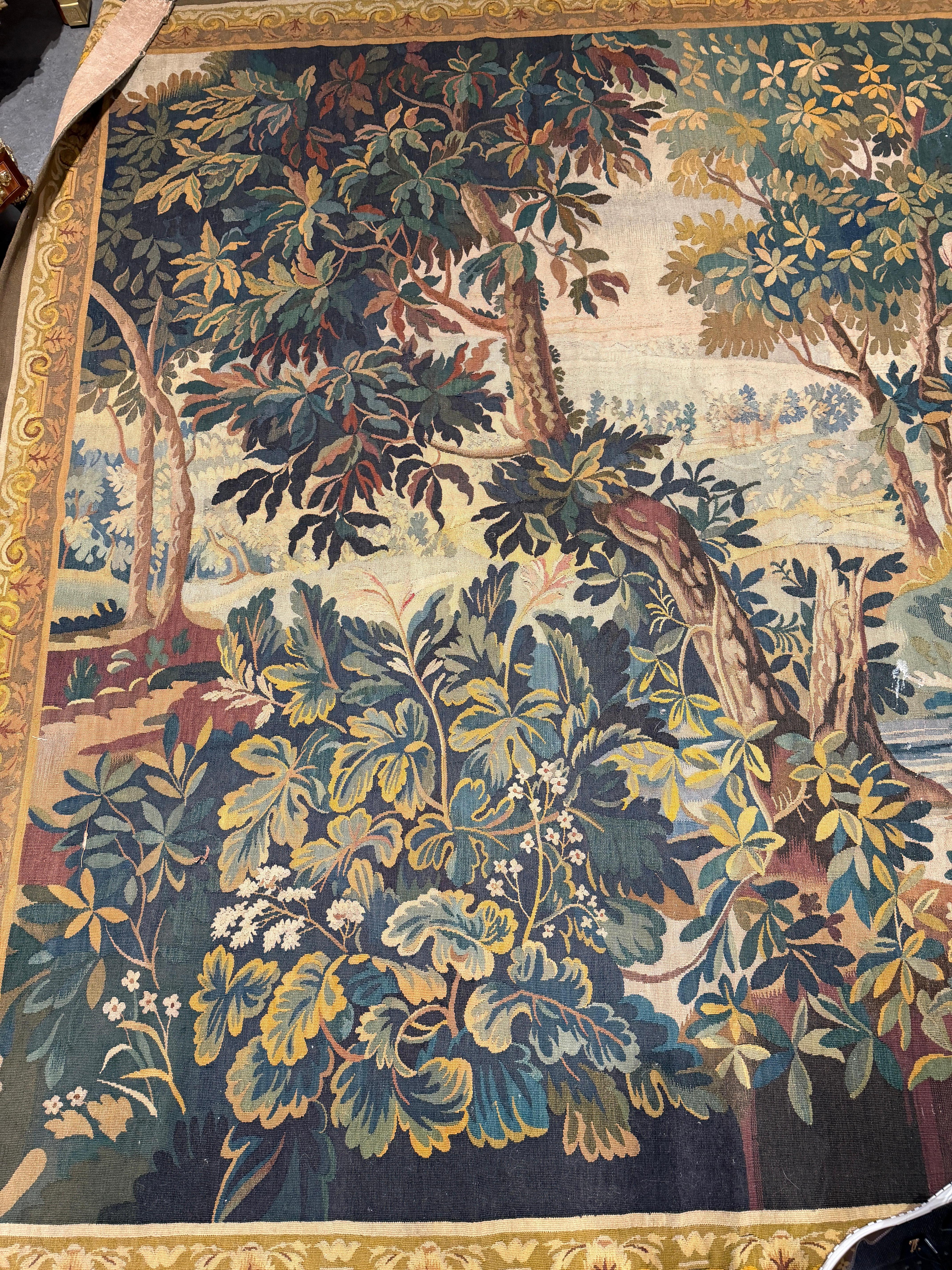 Magnificent 17th-Century Gobelin Tapestry – “Landscape with Peacocks” For Sale 1