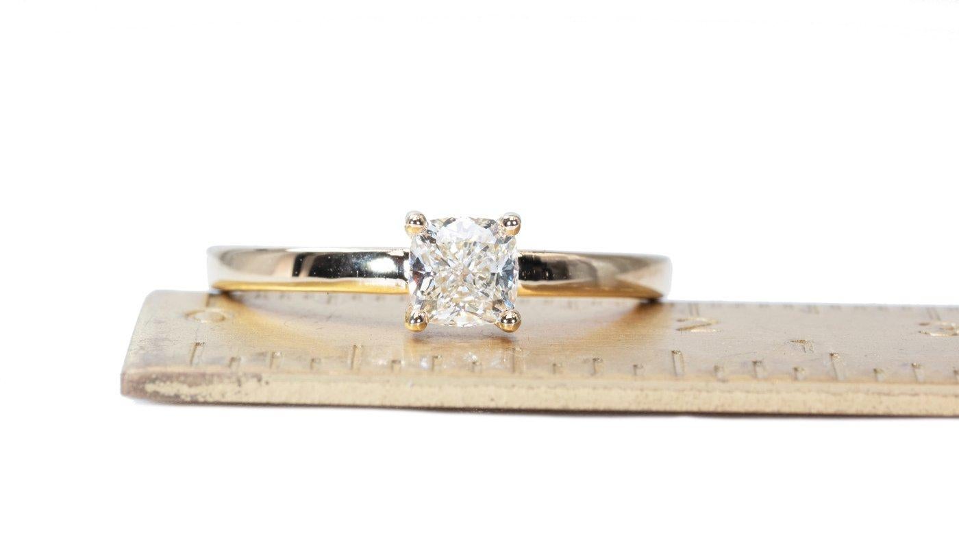 Magnificent 18k Yellow Gold Solitaire Ring 1ct Natural Diamond GIA Certificate In New Condition For Sale In רמת גן, IL