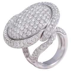 Magnificent 18kt White Gold 6.65ct Brilliant Cut Diamond Ring
