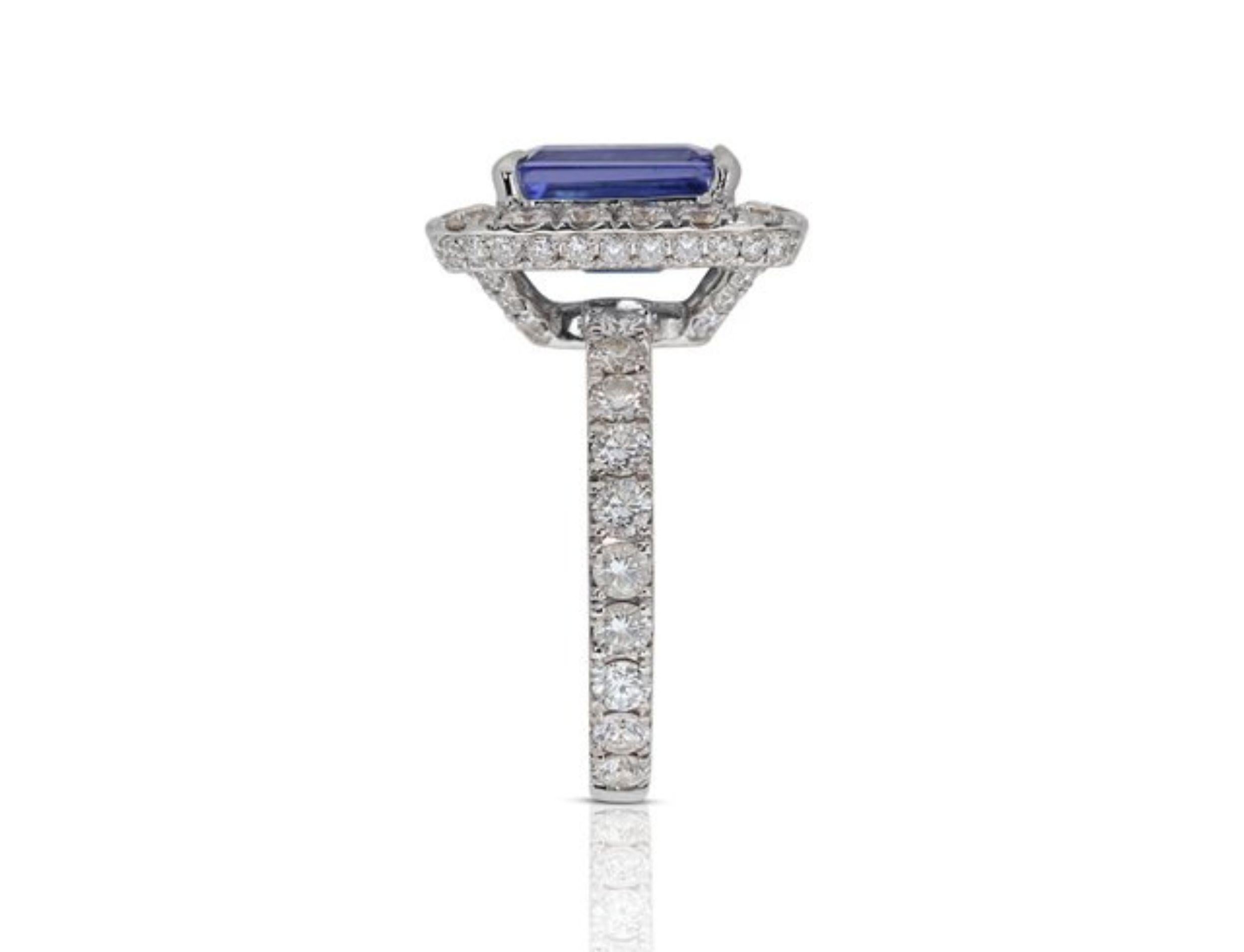 Magnifique bague de fiançailles en diamant blanc 18 carats Unisexe en vente