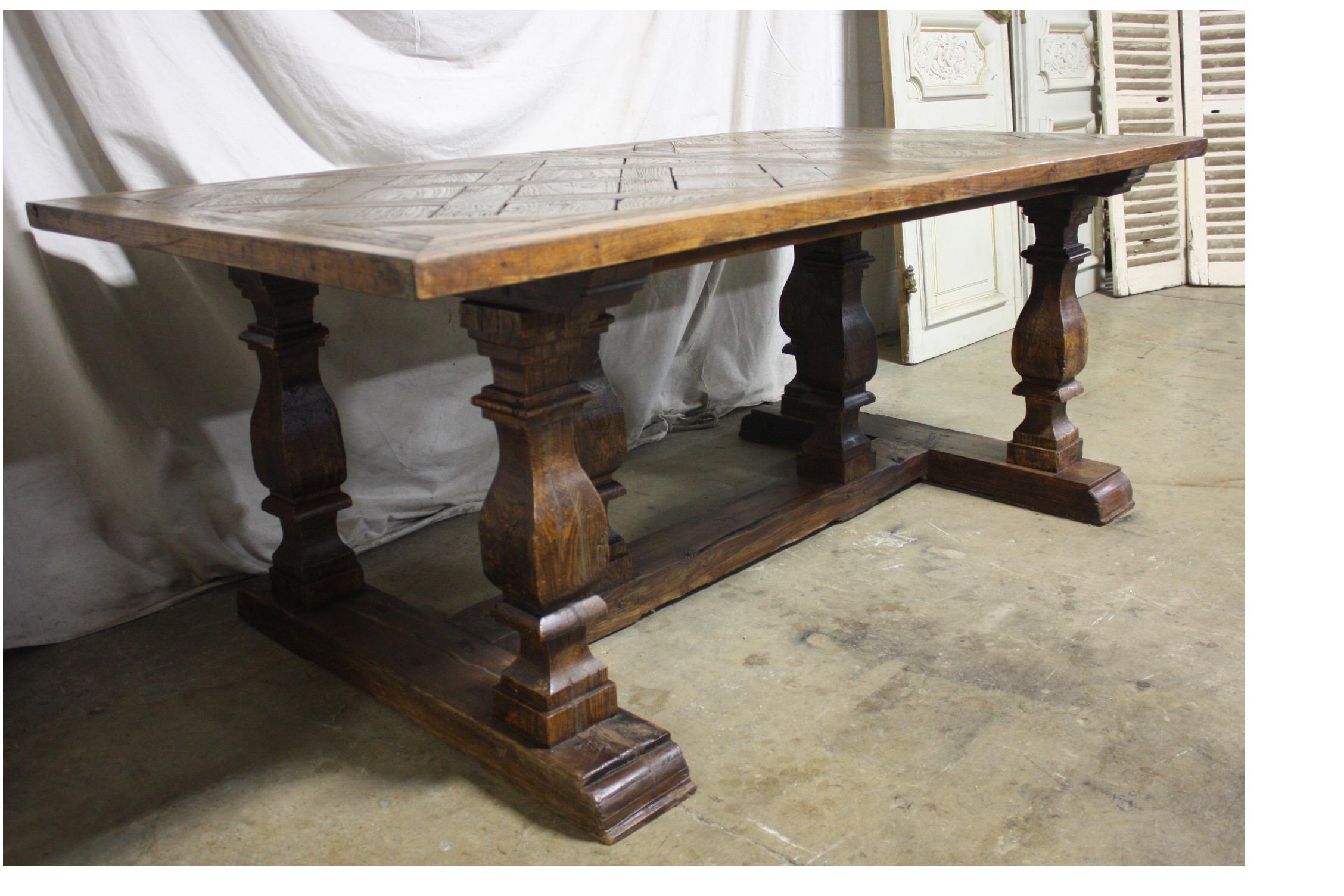 Magnificent 18th century French parqueted table.