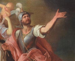 Magnificent 18th-Century French School Painting "Holy Knight Guided by an Angel"