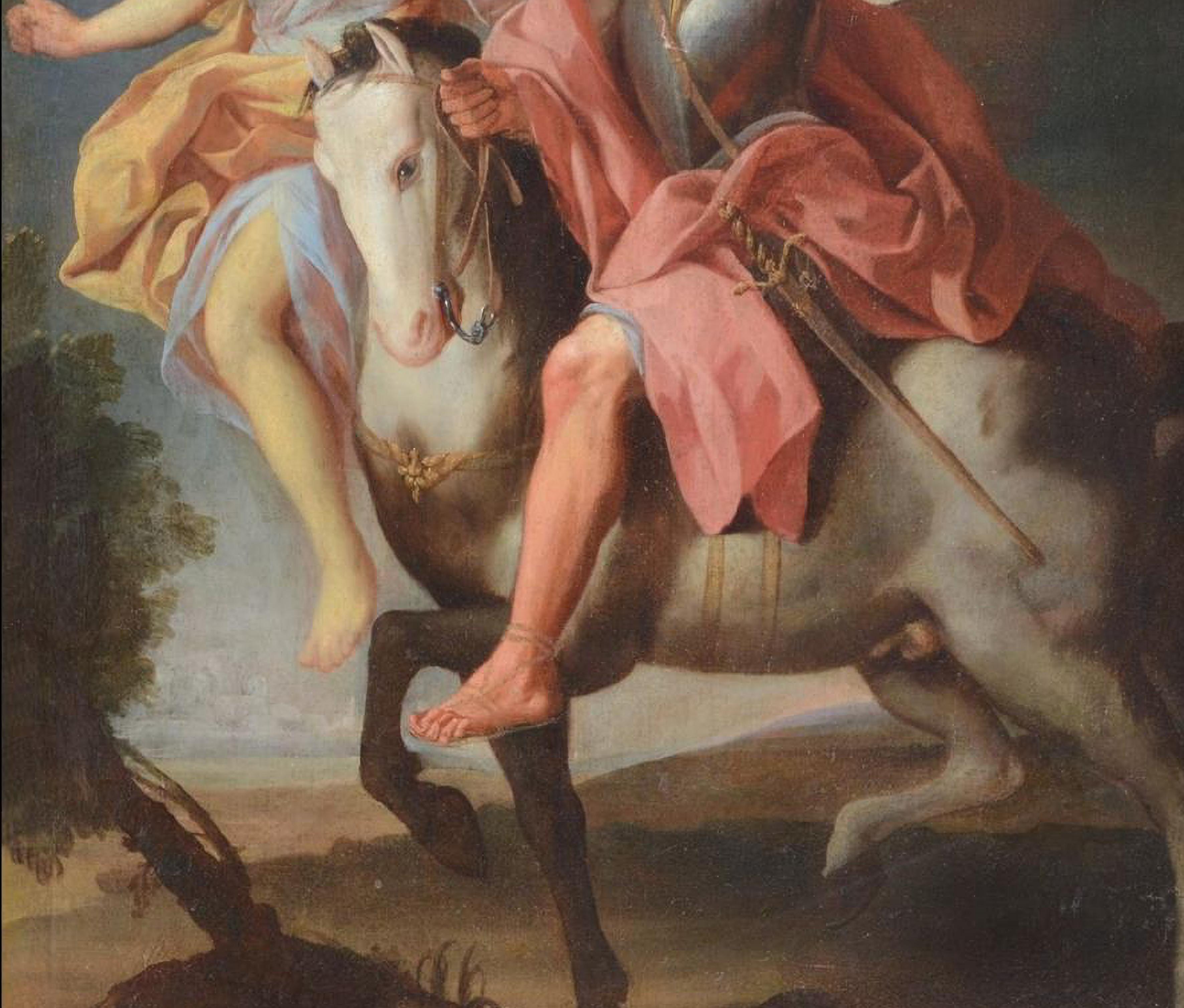 Prächtiges Gemälde der französischen Schule aus dem 18. Jahrhundert 