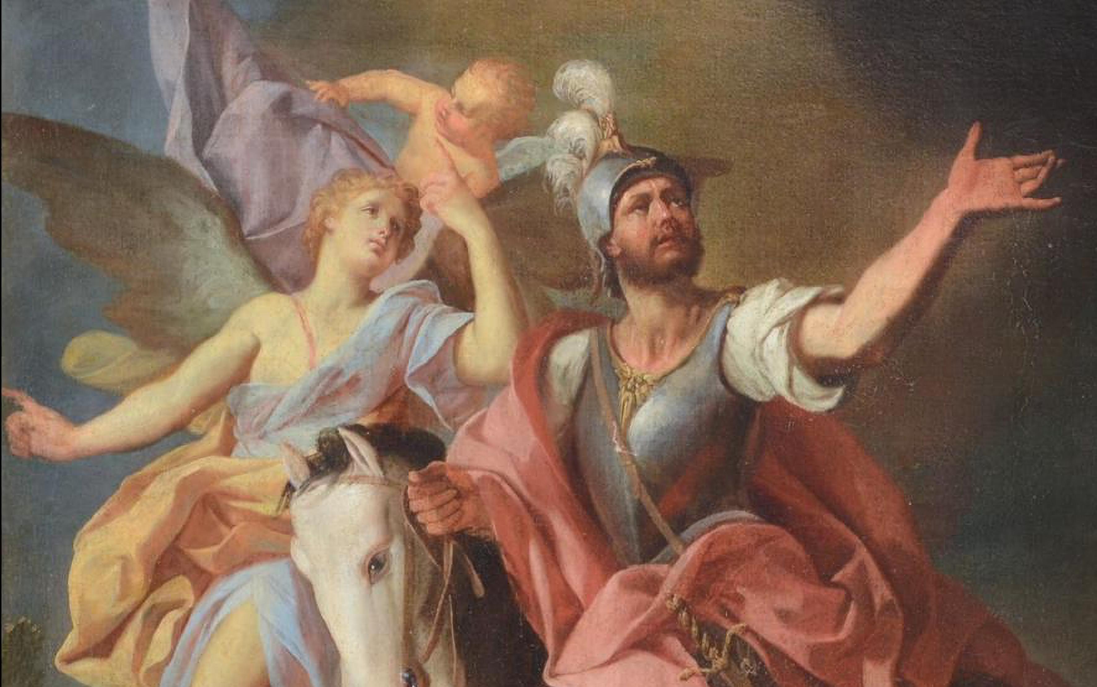 Prächtiges Gemälde der französischen Schule aus dem 18. Jahrhundert 