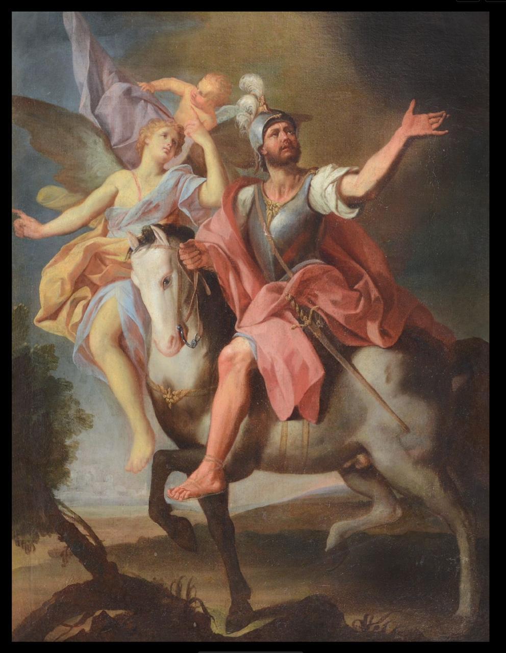 Prächtiges Gemälde der französischen Schule aus dem 18. Jahrhundert 