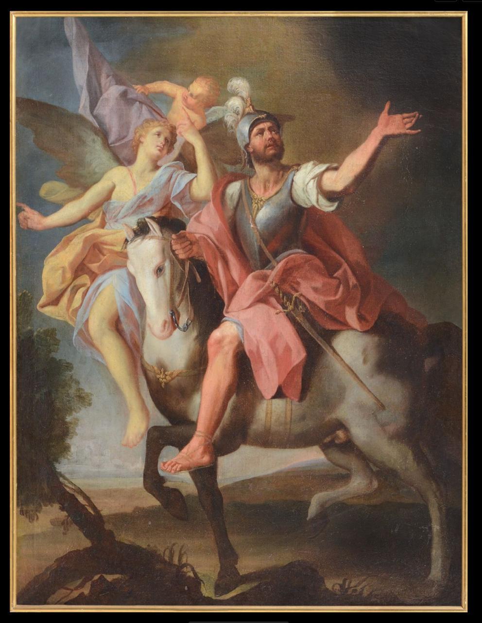 Prächtiges Gemälde der französischen Schule aus dem 18. Jahrhundert 