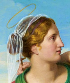 Magnificent 18th Century Italian School " Mary with Baby Jesus Blessing"