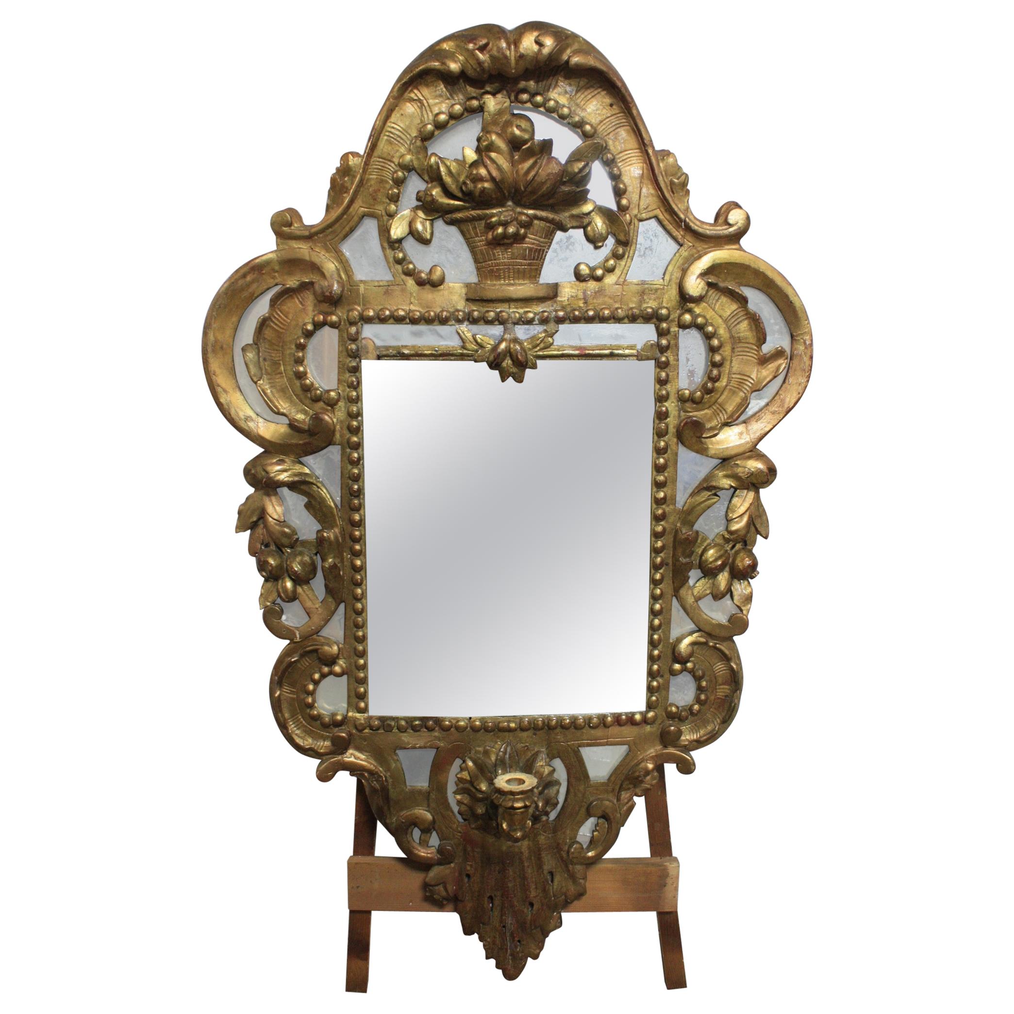 Magnifique applique-miroir italienne du 18ème siècle