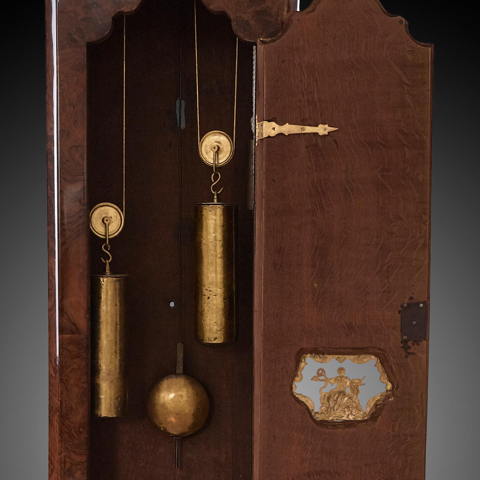 Other Magnificent 18th Century Striking Dutch Amsterdam Longcase Clock For Sale