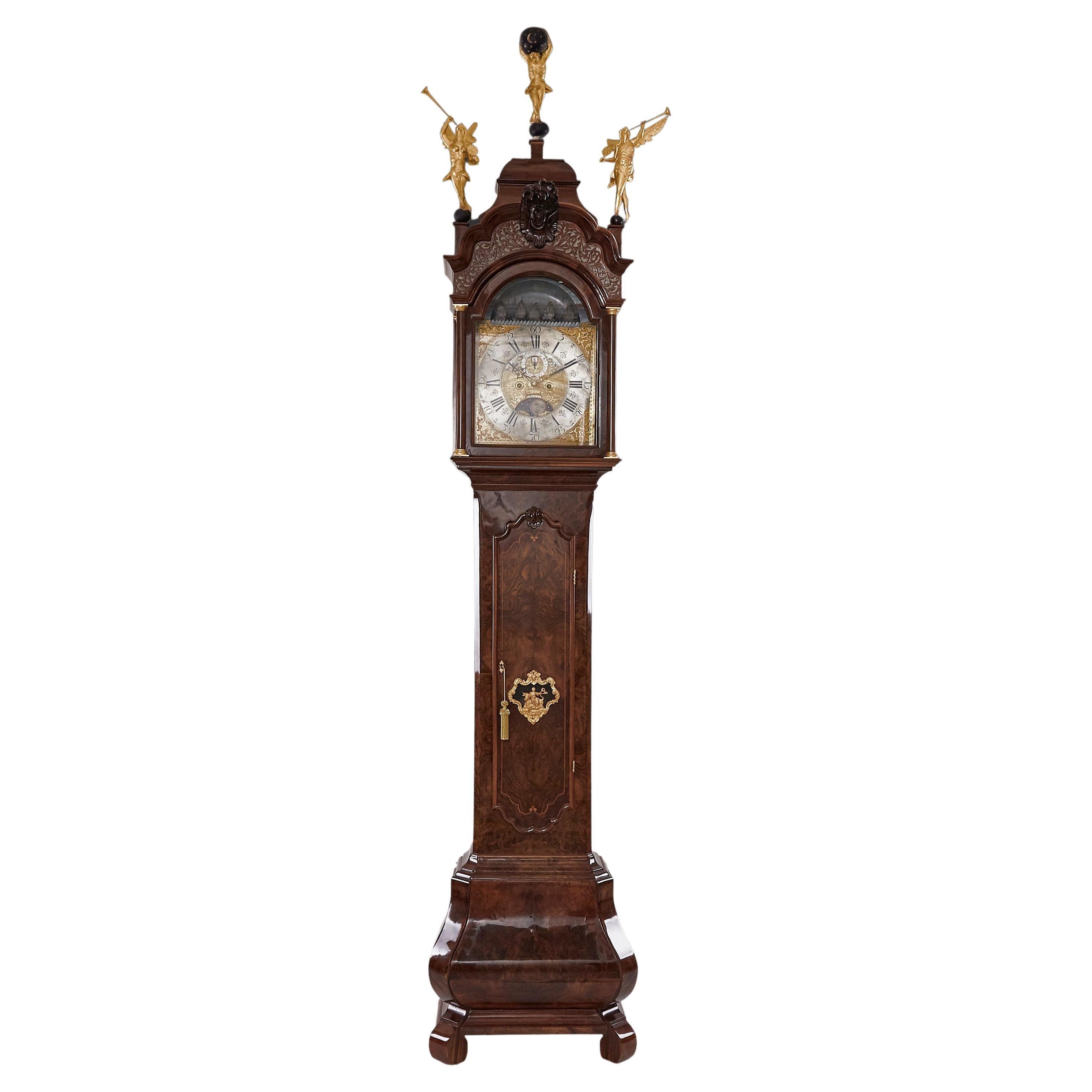 Magnificent 18th Century Striking Dutch Amsterdam Longcase Clock