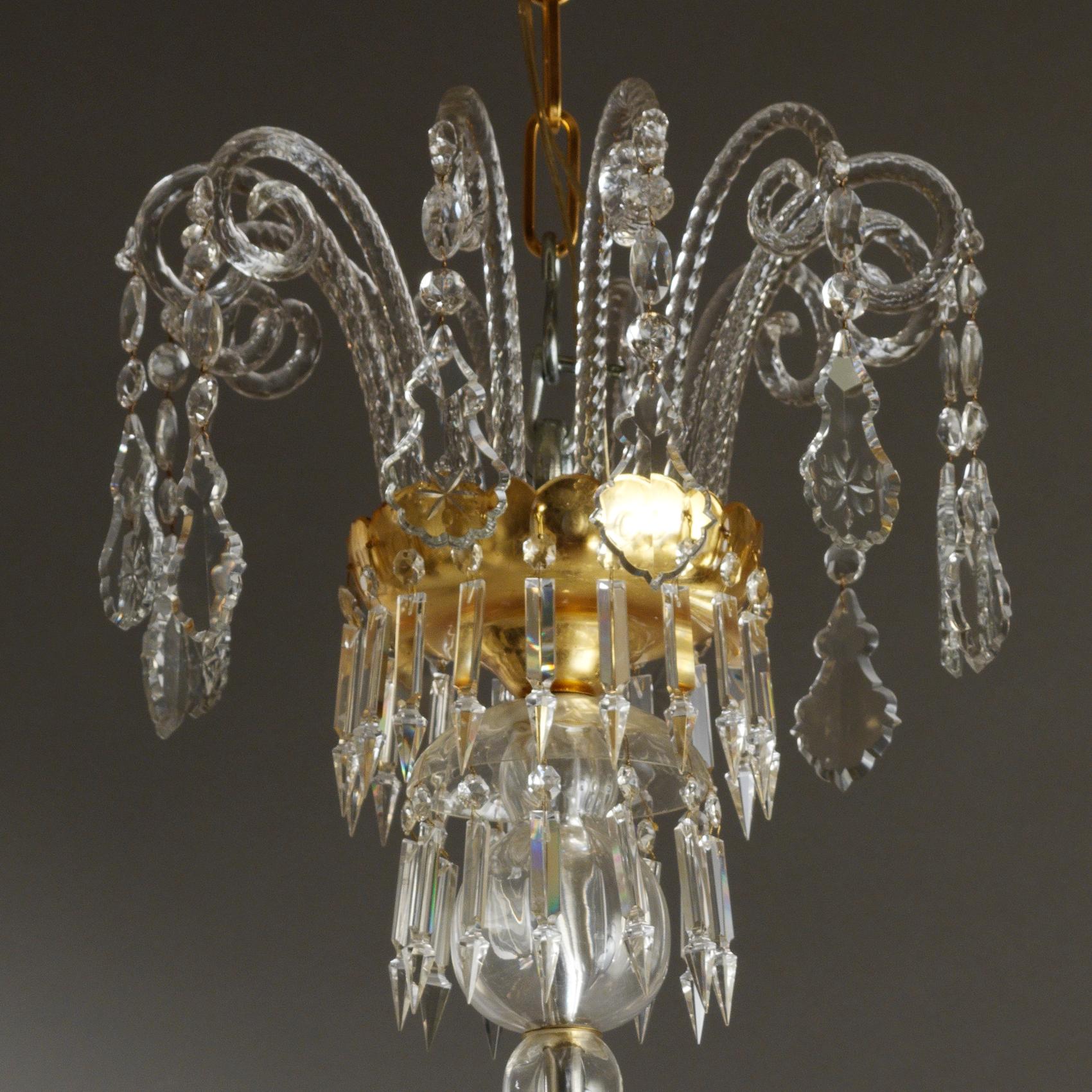 Italian 18th Century Style Crystal and Blown Glass Chandelier by Gherardo Degli Albizzi For Sale