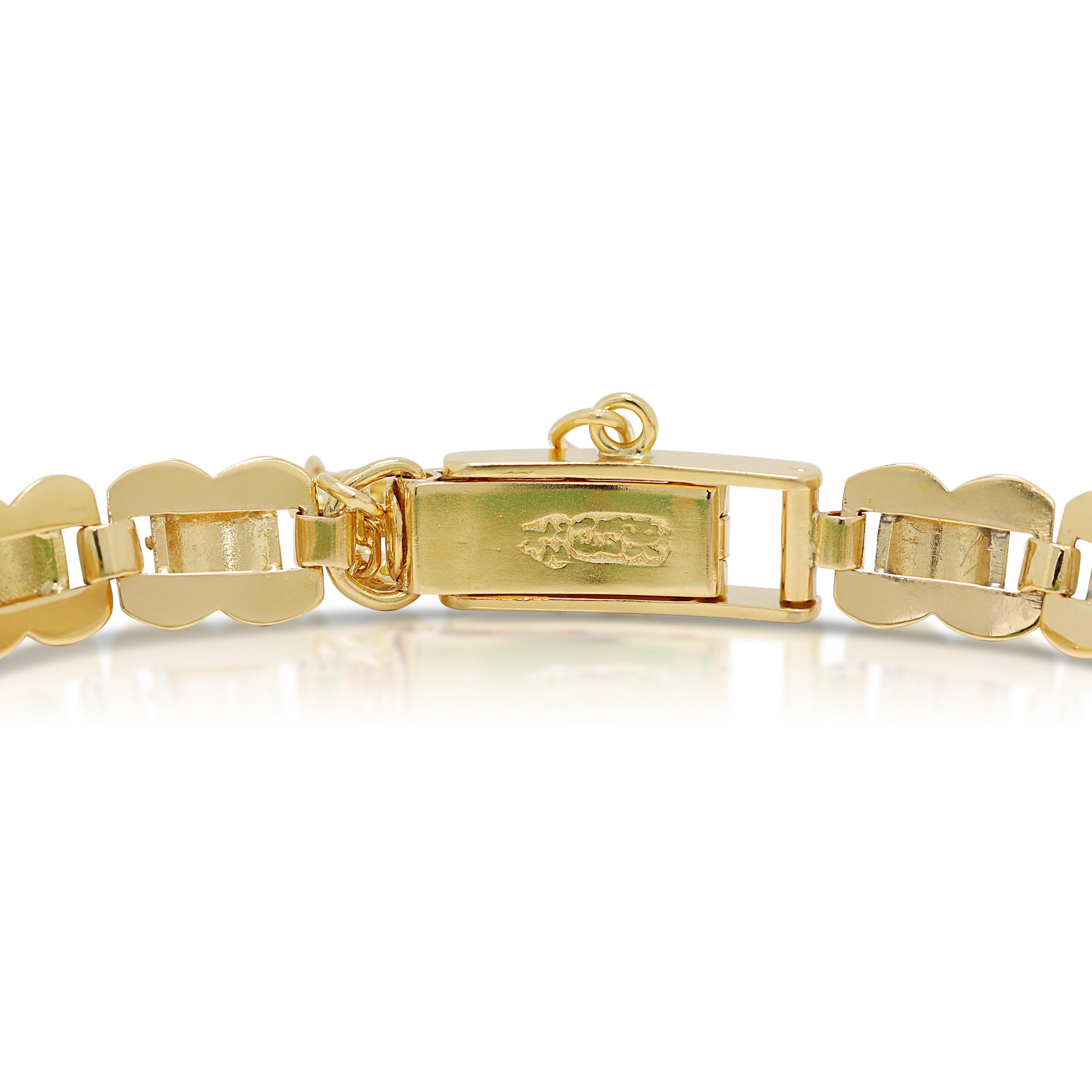 Magnificent 19.17ct Jade-Cabochon Bracelet in 22k Yellow Gold 1