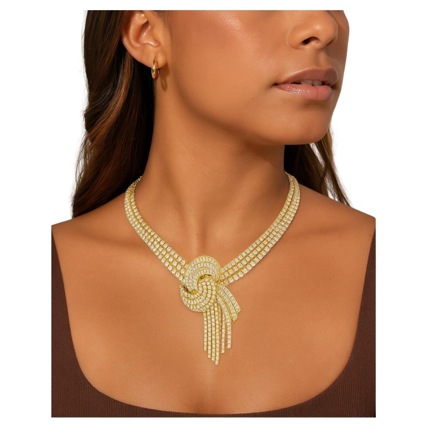 Magnificent 1950s Estate Diamond Necklace A true treasure In Excellent Condition For Sale In Chicago, IL