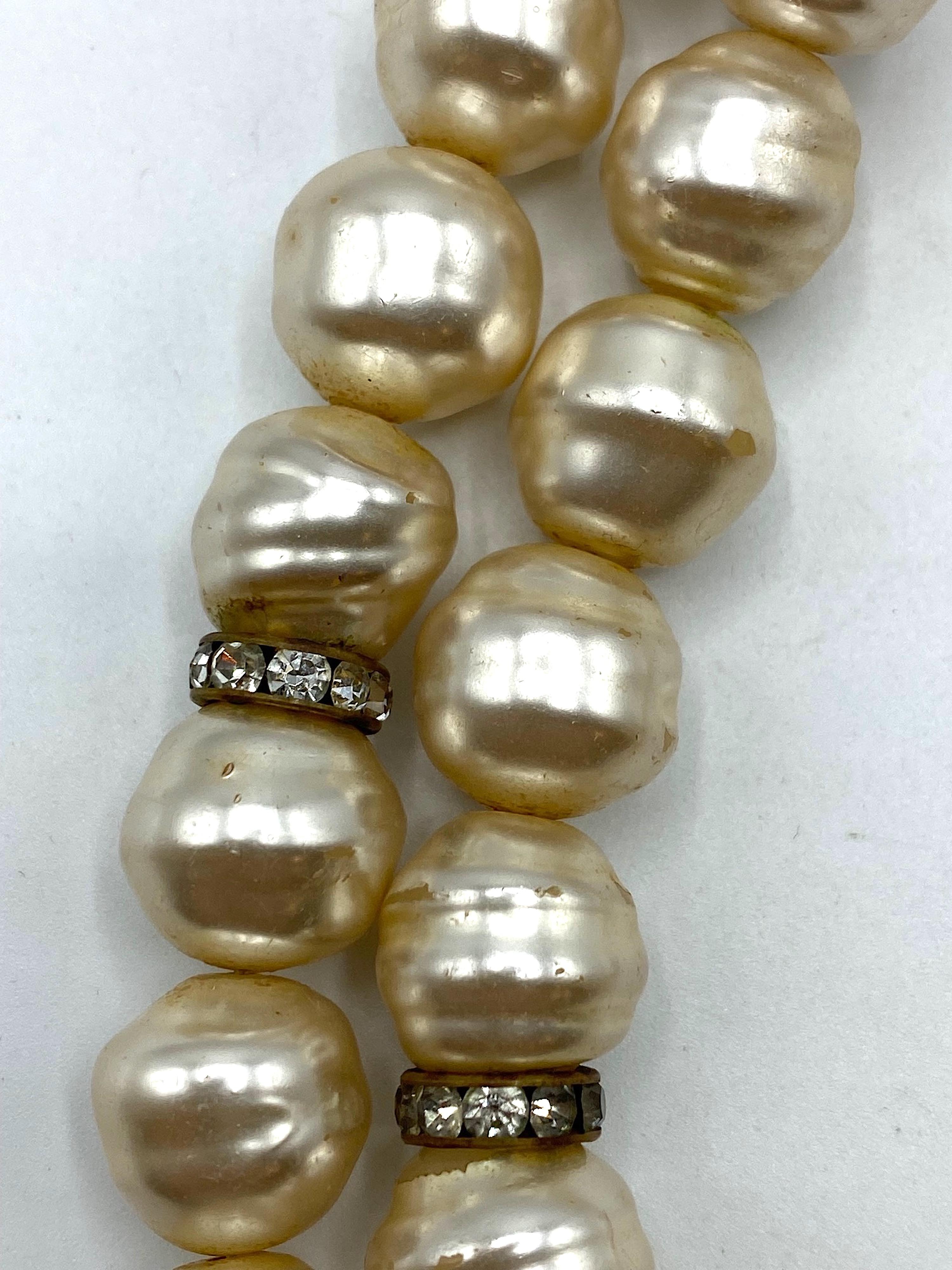 Magnifica collana di perle Yves Saint Laurent by Robert Goossens degli anni '80 in vendita 5