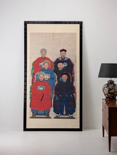 Magnificent 19th Century Chinese Ancestral Portrait of the Qing Court