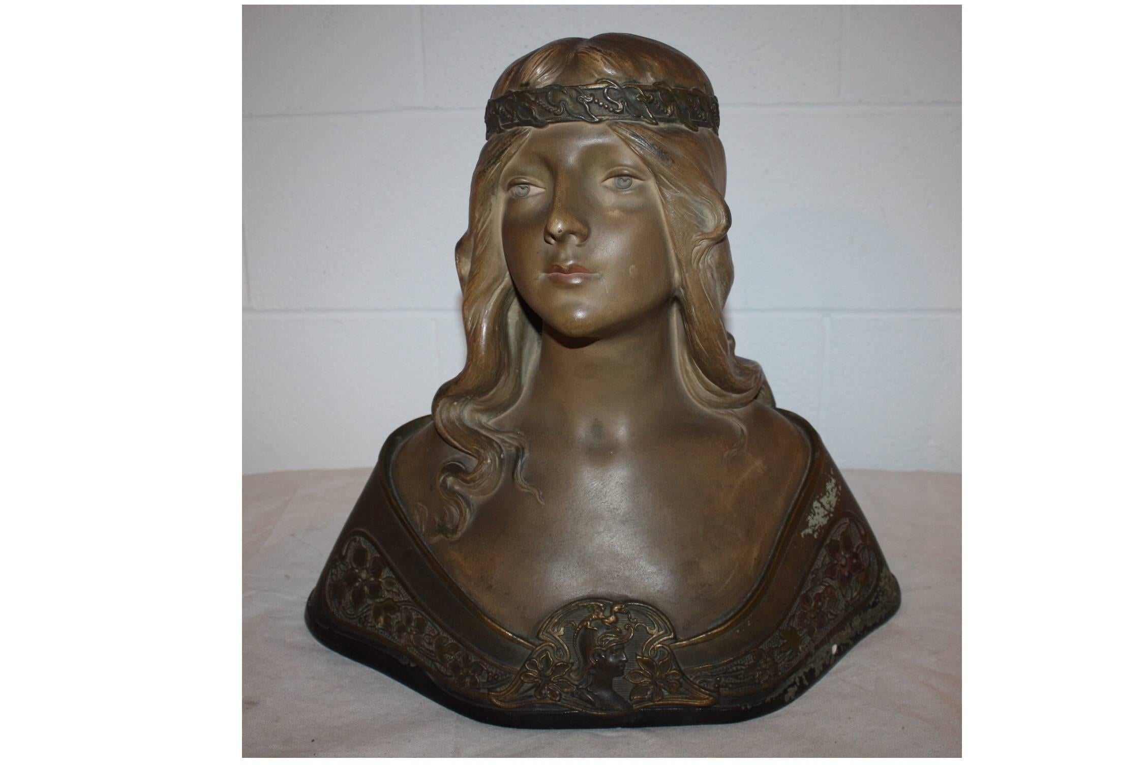 Magnificent 19th century French bust, signed and dated.
