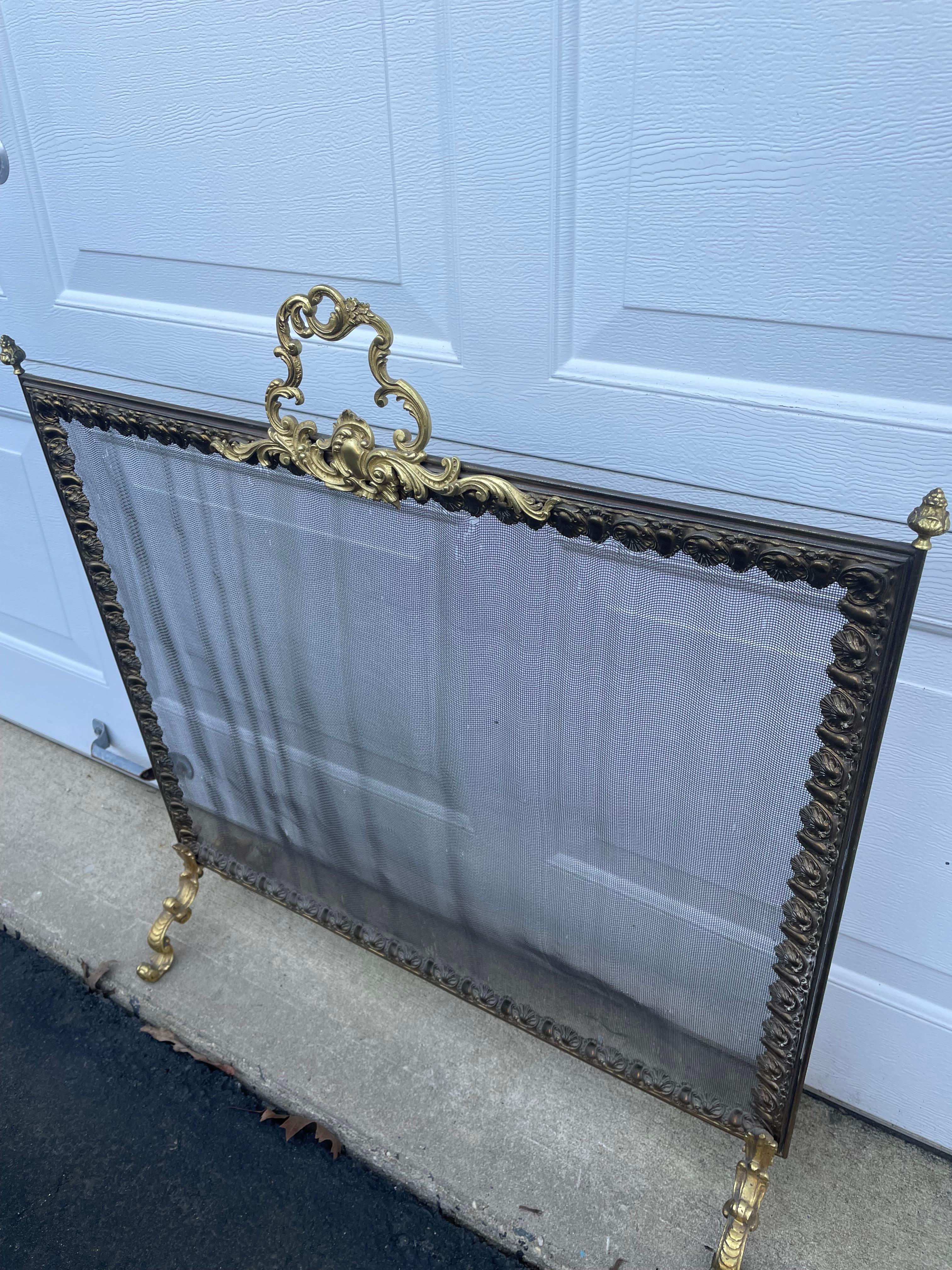 Magnificent 19th Century French Fireplace Screen For Sale 4