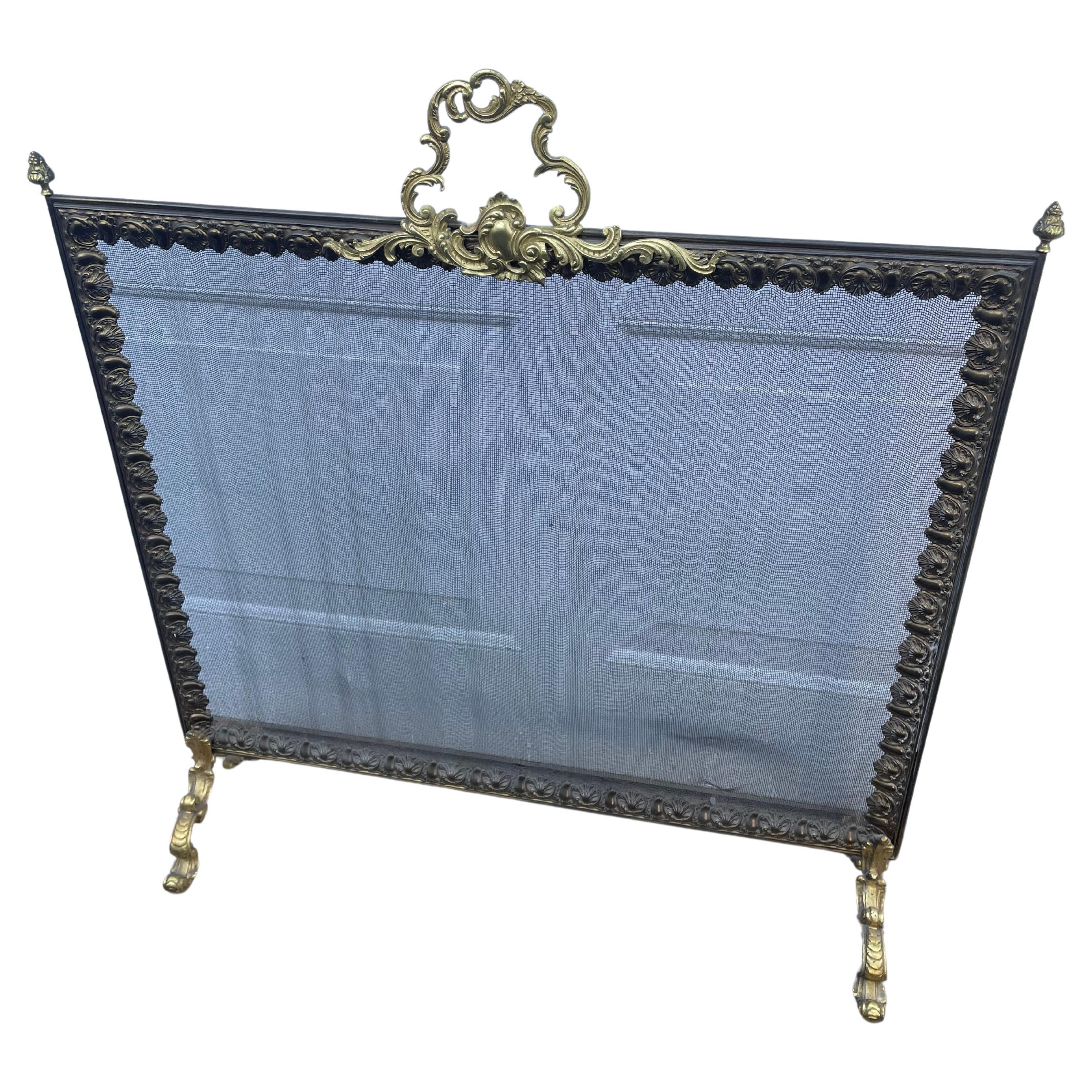 Magnificent 19th Century French Fireplace Screen For Sale