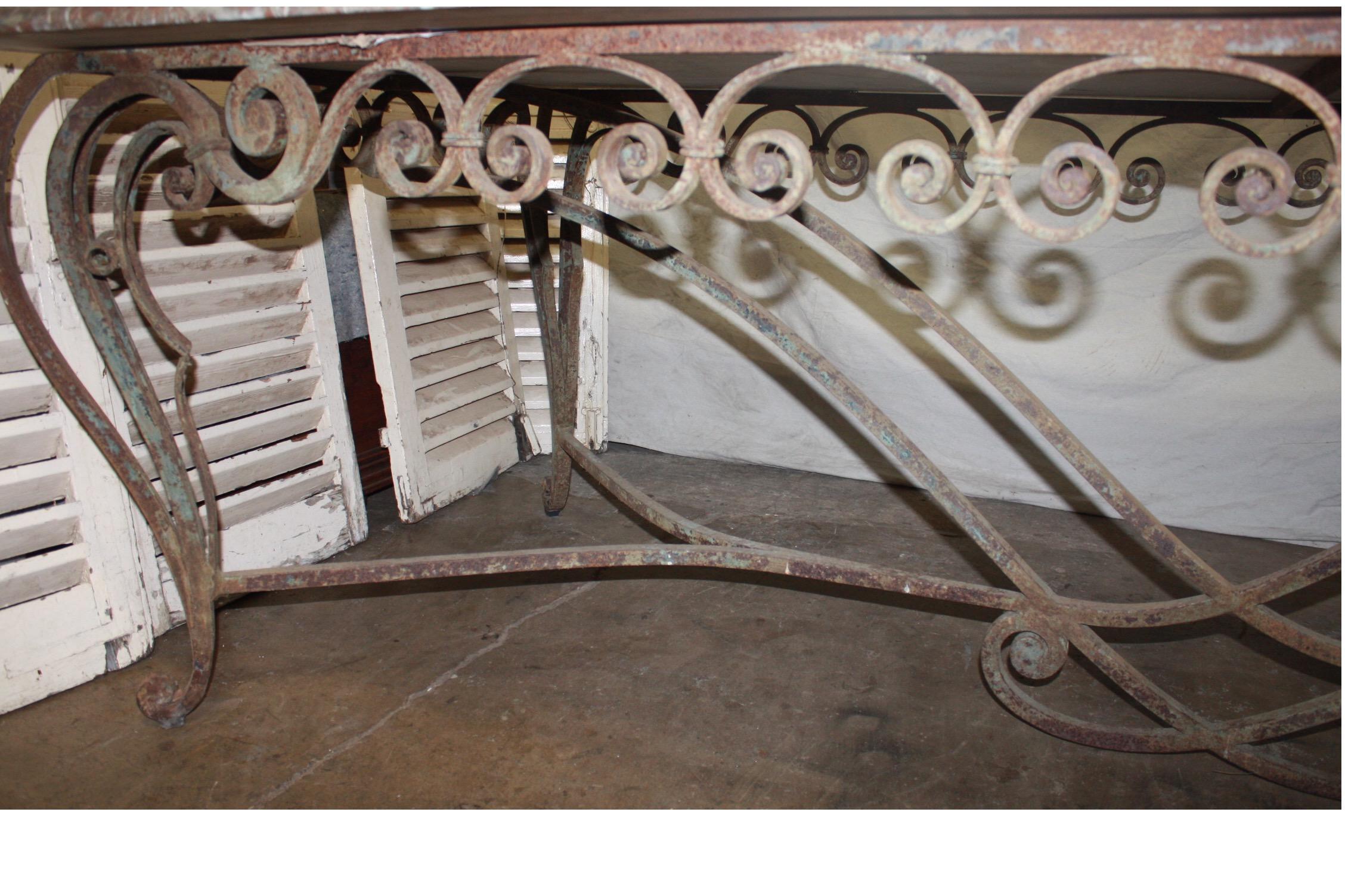 Magnificent 19th Century French Iron Table For Sale 6