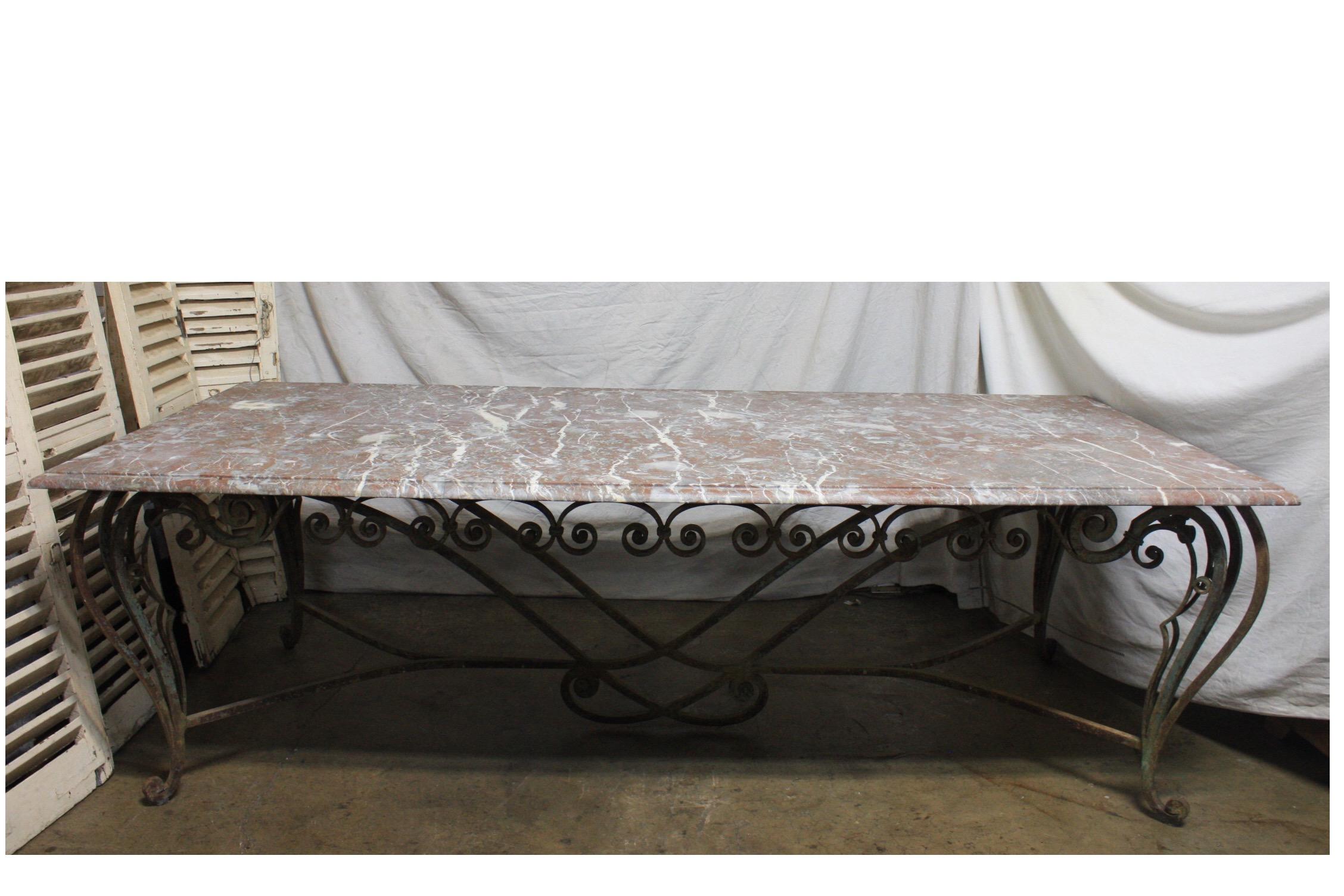 Magnificent 19th Century French Iron Table For Sale 11