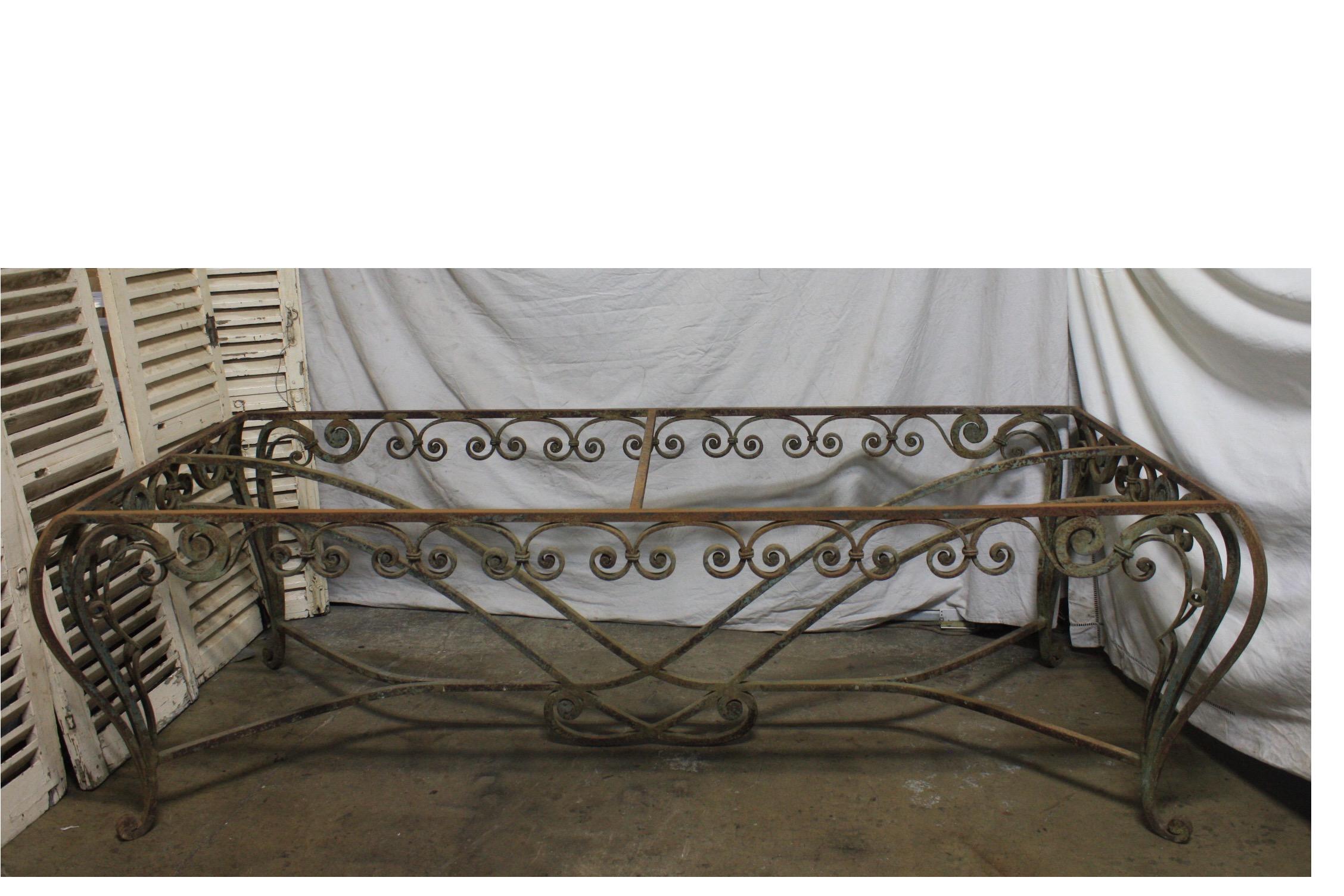 Magnificent 19th Century French Iron Table For Sale 1