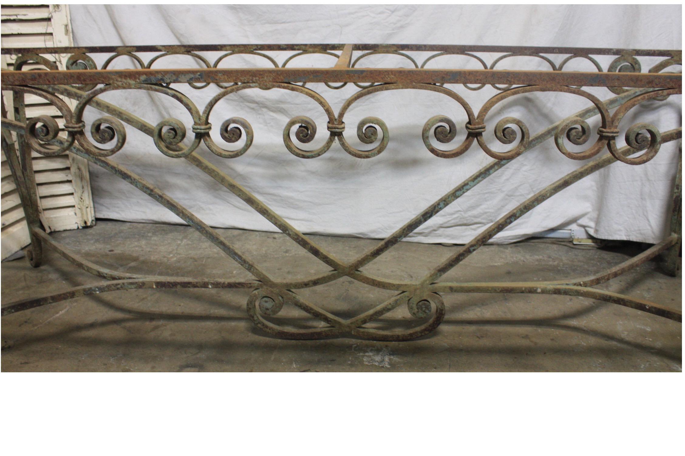 Magnificent 19th Century French Iron Table For Sale 3