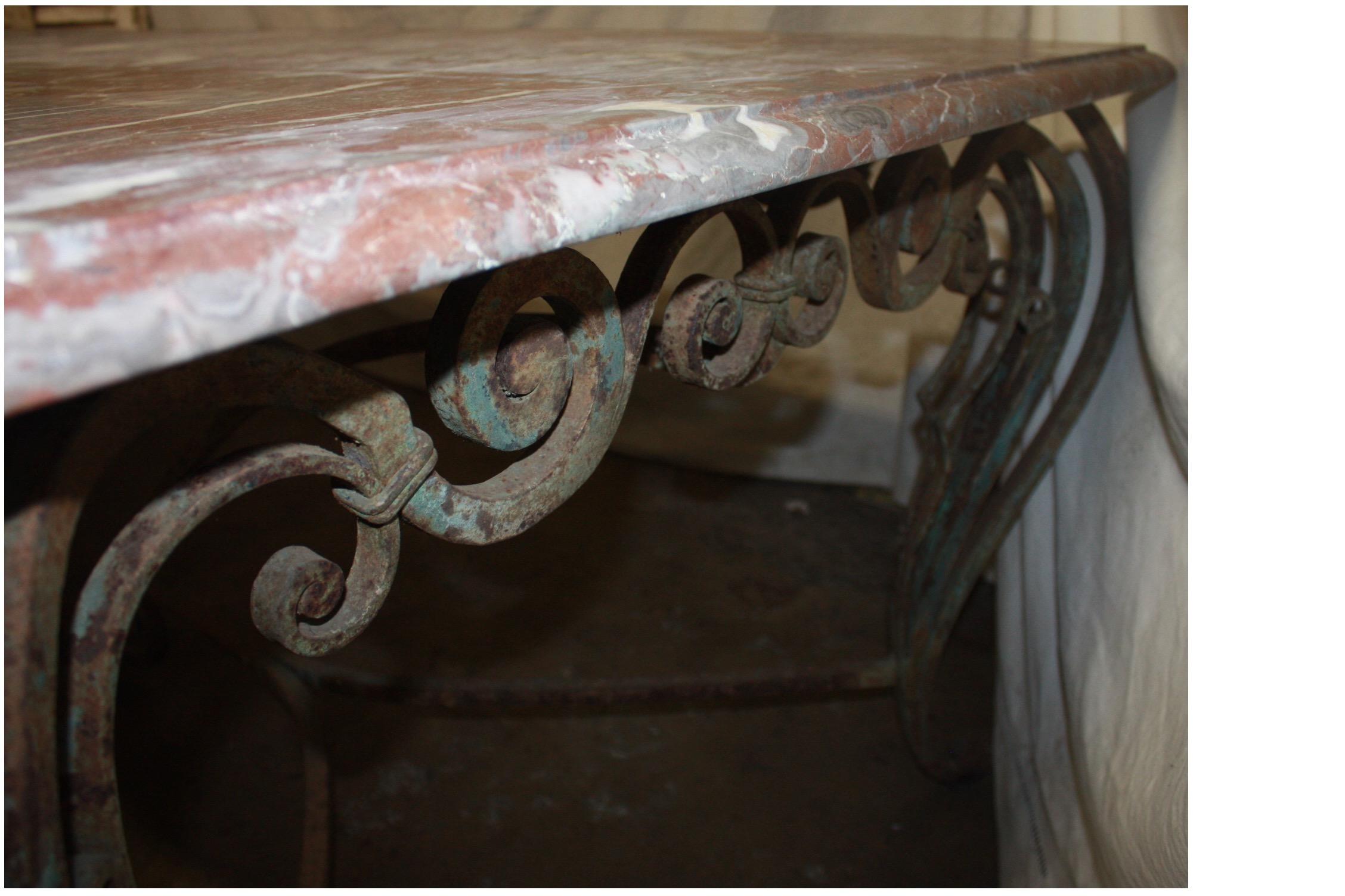 Magnificent 19th Century French Iron Table For Sale 5