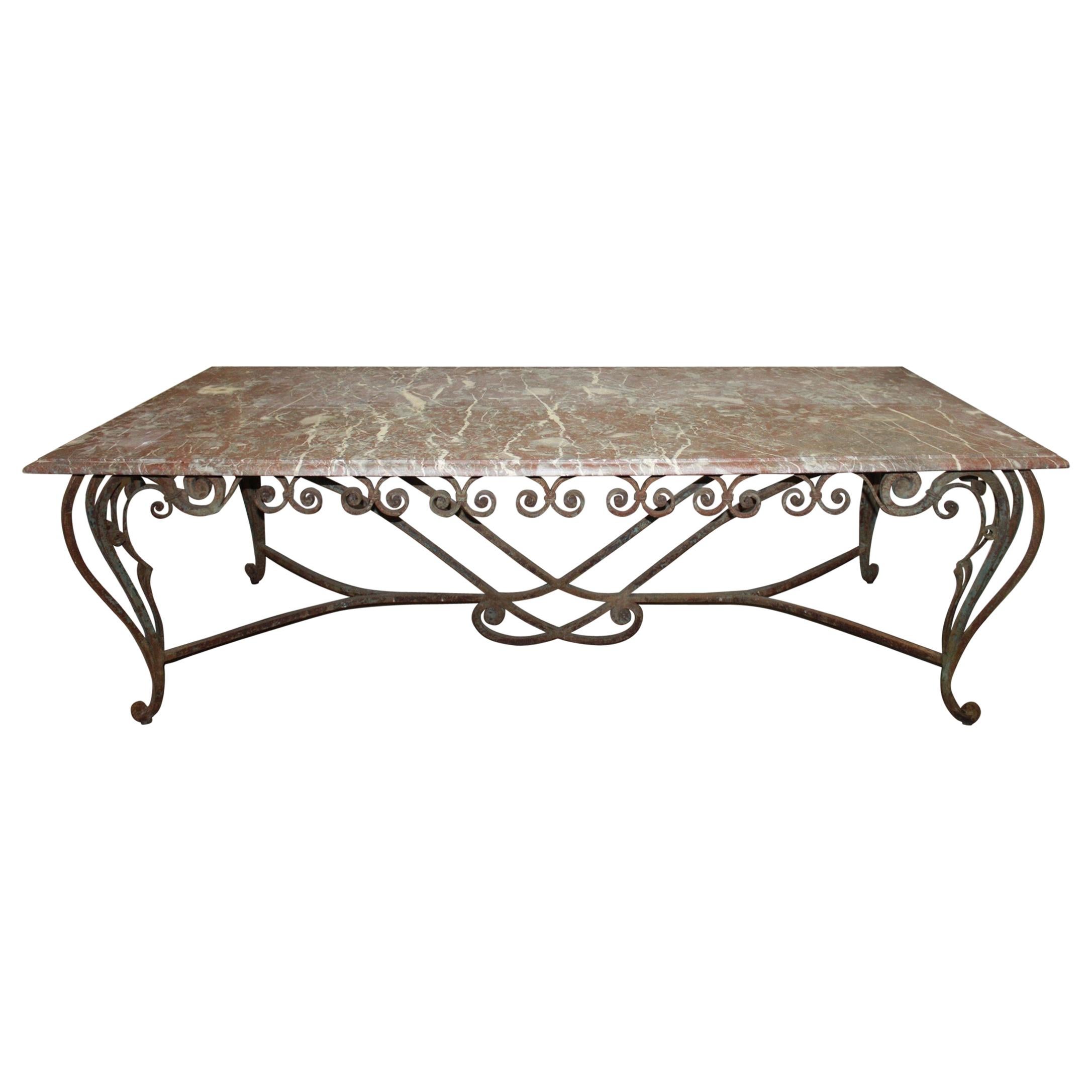 Magnifique table française en fer du 19ème siècle