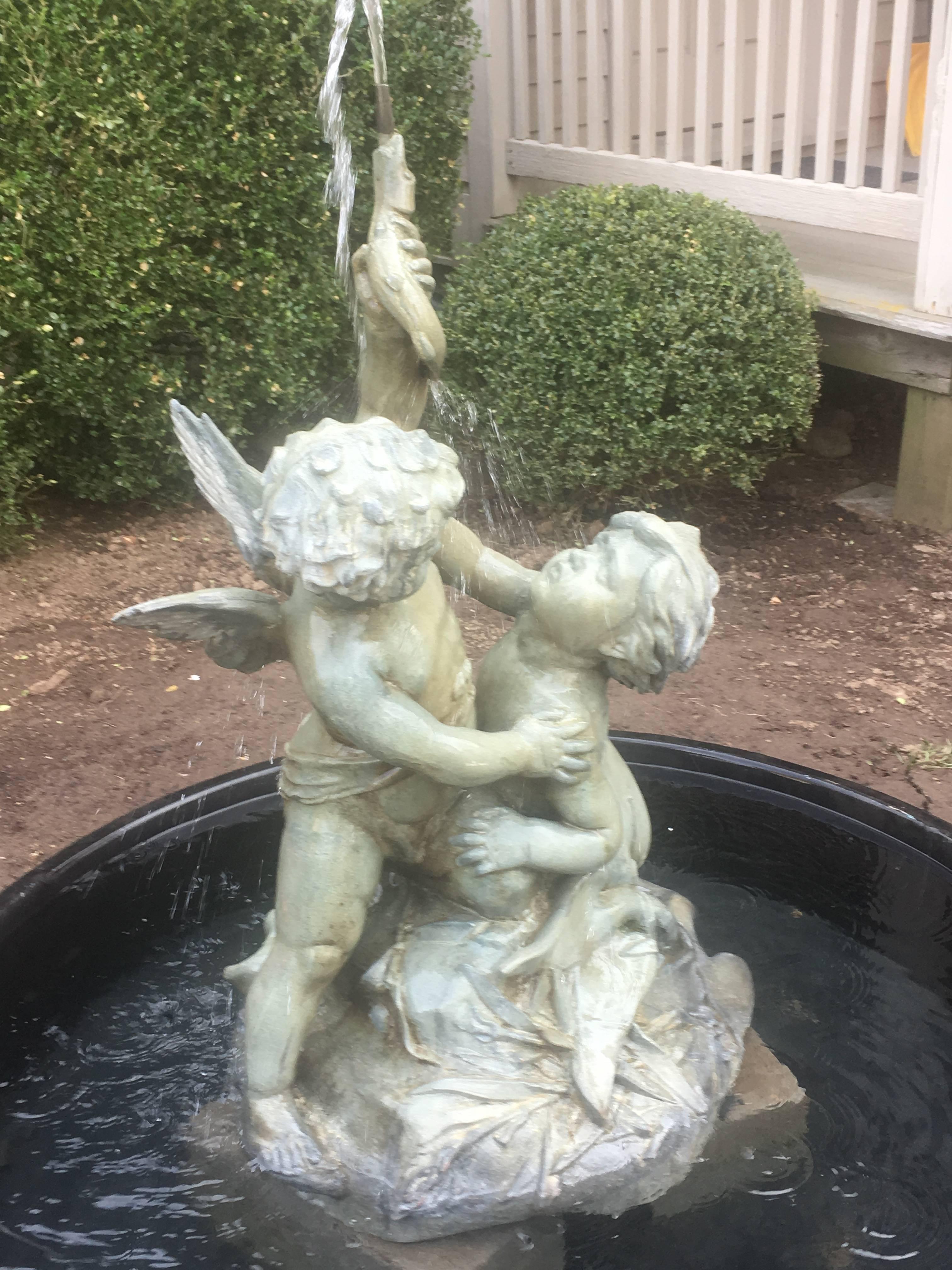 Beaux Arts Magnificent 19th Century French Zinc Fountain with Provenance