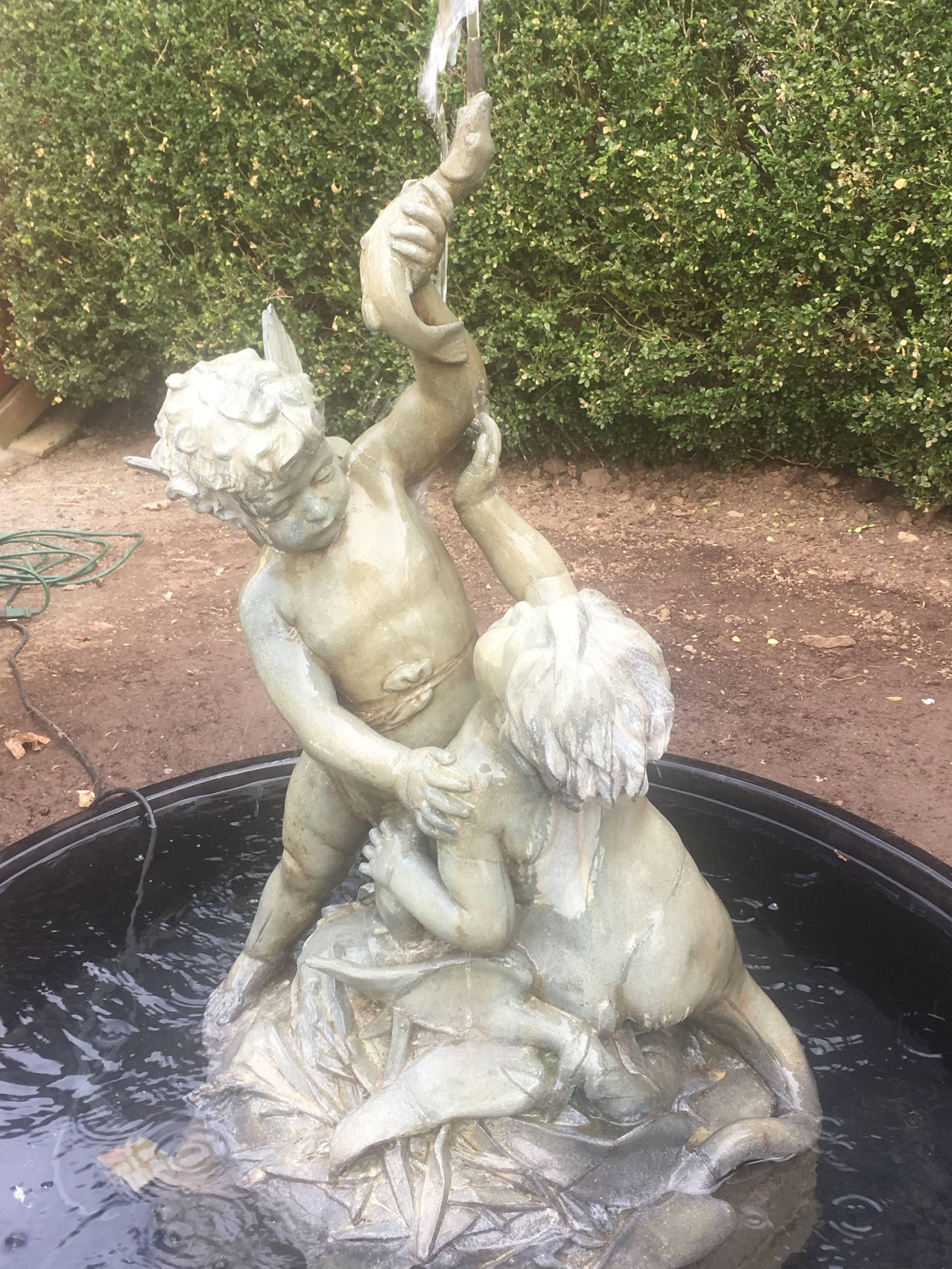 Cast Magnificent 19th Century French Zinc Fountain with Provenance