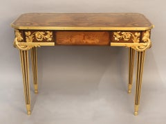 Prächtiger "Table des Muses" aus vergoldeter Bronze des 19. Jahrhunderts von Beurdeley