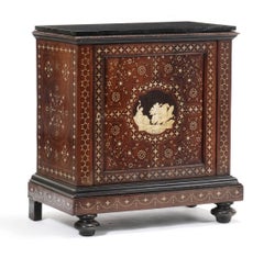 Antique Magnificent 19th Century Italian Grand Tour Rosewood & Bone Inlaid Cabinet