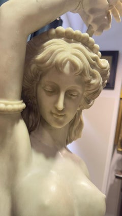 Magnífica escultura italiana del siglo XIX "Desnudo femenino" H: 174cm