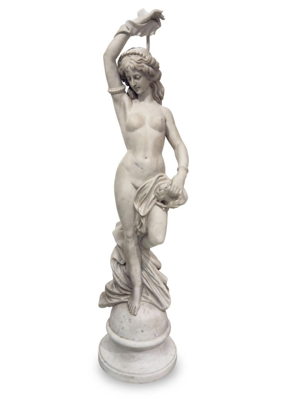 Marmo di Carrara Magnifica scultura italiana del XIX secolo 