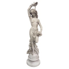 Magnificent 19th-century Italian Sculpture "Female Nude" H: 174cm