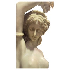 Magnífica escultura italiana del siglo XIX "Desnudo femenino" H: 174cm
