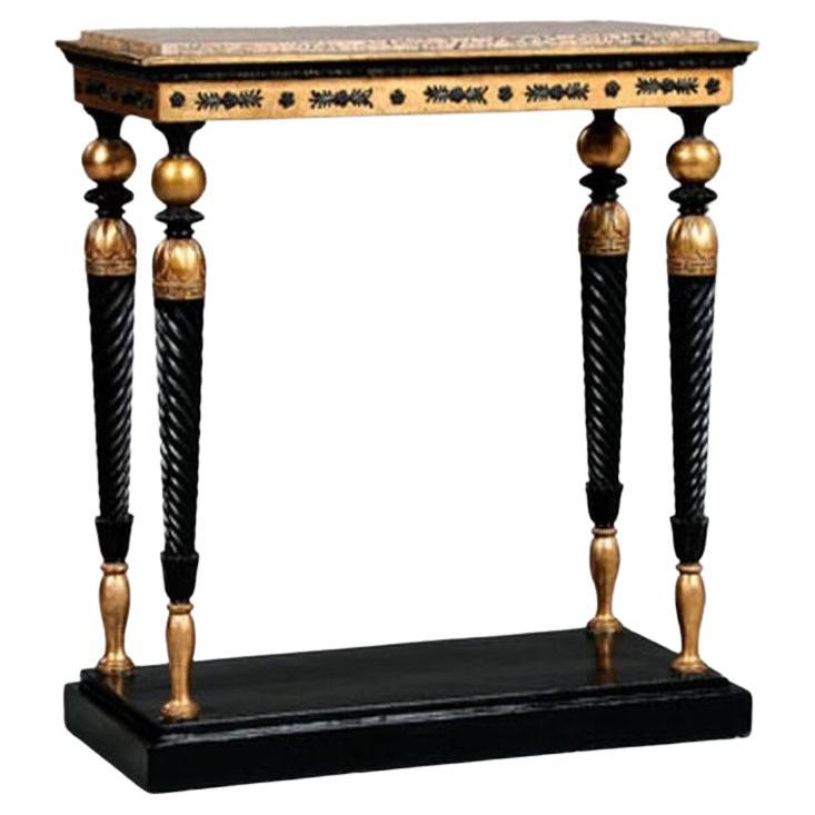 Magnificent 19th Century Marble Top European Biedermeier Pier Table For Sale