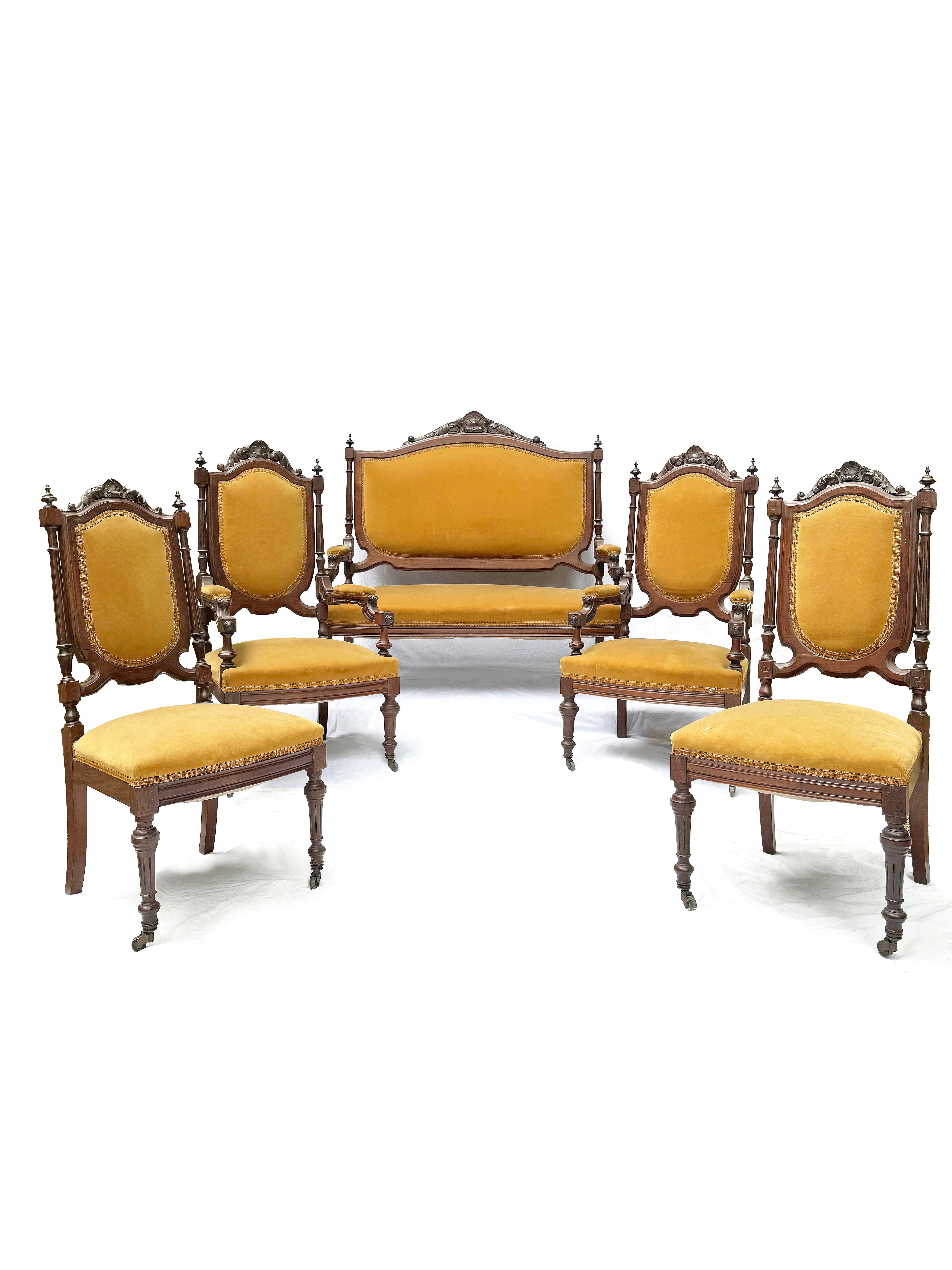 Milieu du XIXe siècle Magnifique ensemble de salon victorien du 19e siècle en vente