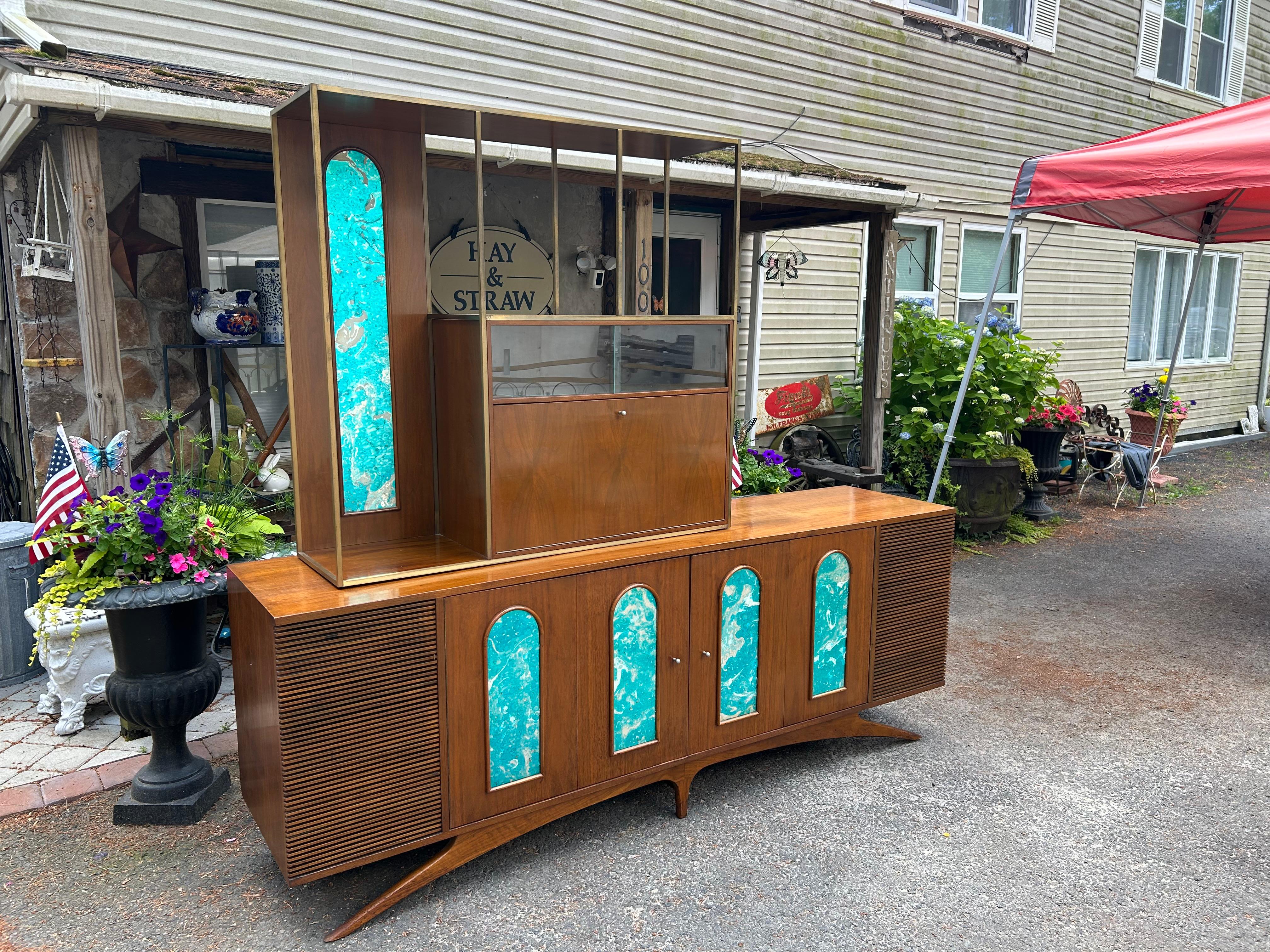 Magnifique meuble bar stéréo de 2 pièces en vente 8