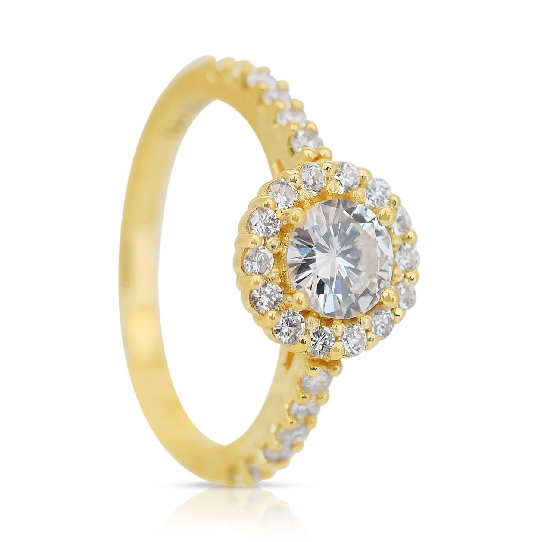 Magnificent 2.00ct Triple Excellent Ideal Cut Diamonds Halo Ring 2