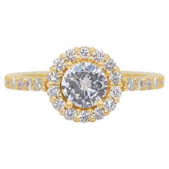 Magnificent 2.00ct Triple Excellent Ideal Cut Diamonds Halo Ring