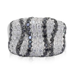 Magnifique bague cocktail en or blanc 18 carats de 2,49 ct de diamants - certifiée IGI