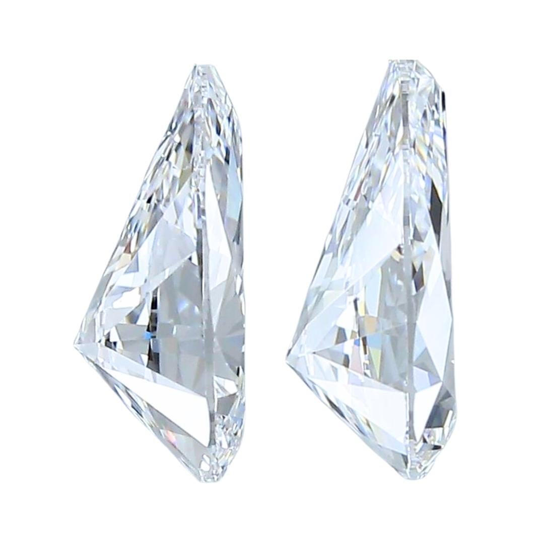 Women's Magnificent 2pcs Ideal Cut Natural Diamonds w/1.40 Carat - GIA Certified