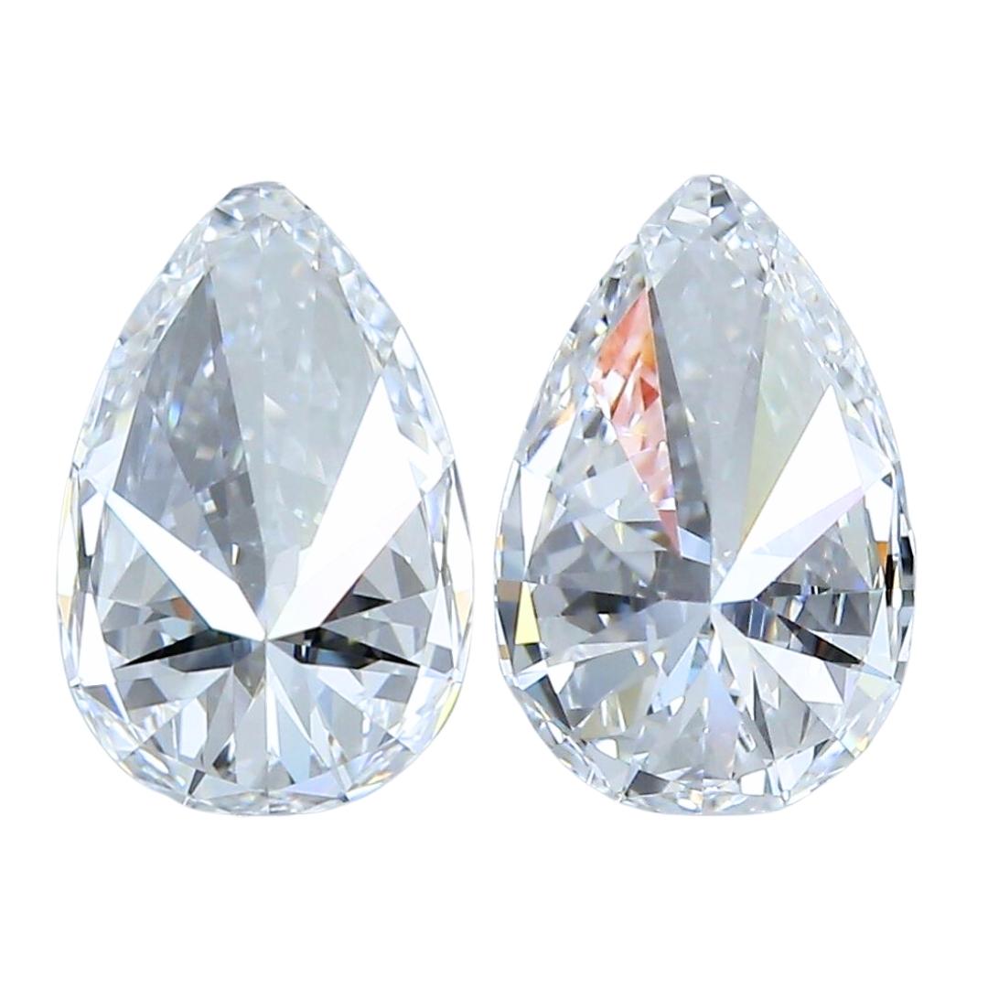 Magnificent 2pcs Ideal Cut Natural Diamonds w/1.40 Carat - GIA Certified For Sale 1