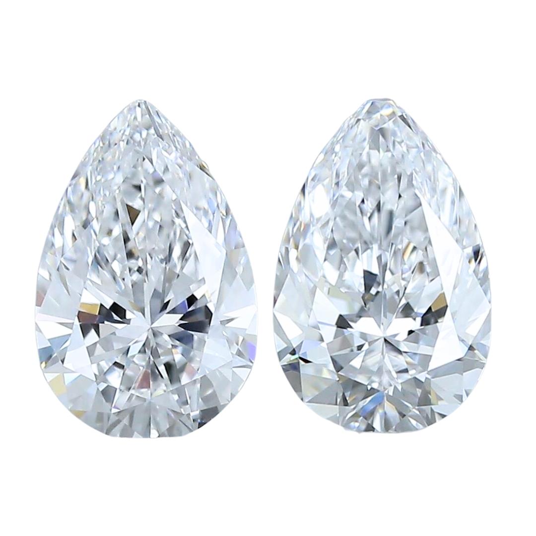 Magnifique 2pcs diamants naturels taille idéale de 1,40 carat - certifié GIA 3