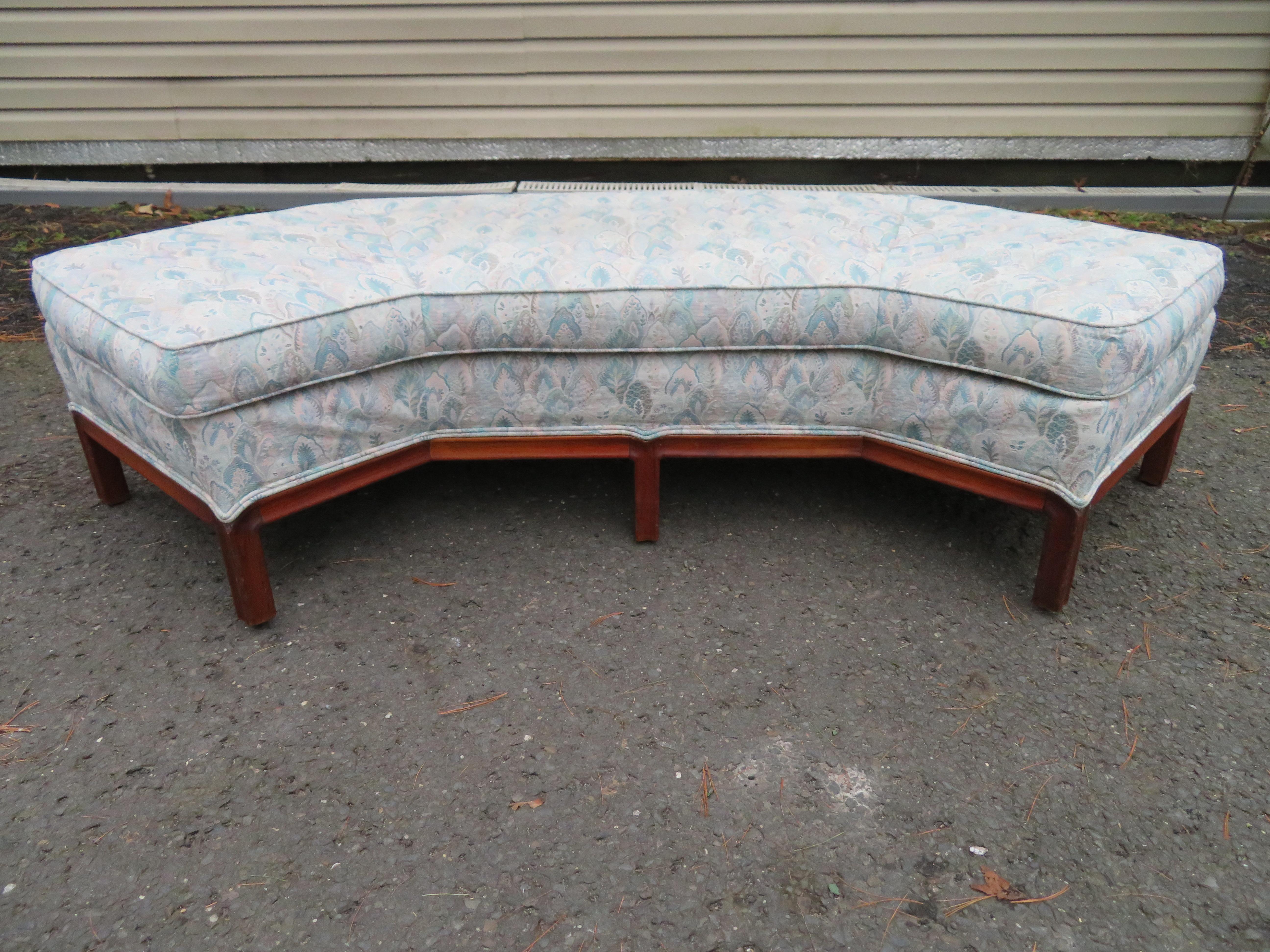 Magnifique banc sectionnel de 3 pièces pour canapé octogonal moderne du milieu du siècle dernier en vente 9