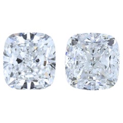 Magnificent 3.00ct Ideal Cut Pair of Cushion-Shaped Diamonds - IGI Certified Magnificent 3.00ct Ideal Cut Pair of Cushion-Shaped Diamonds - IGI Certified