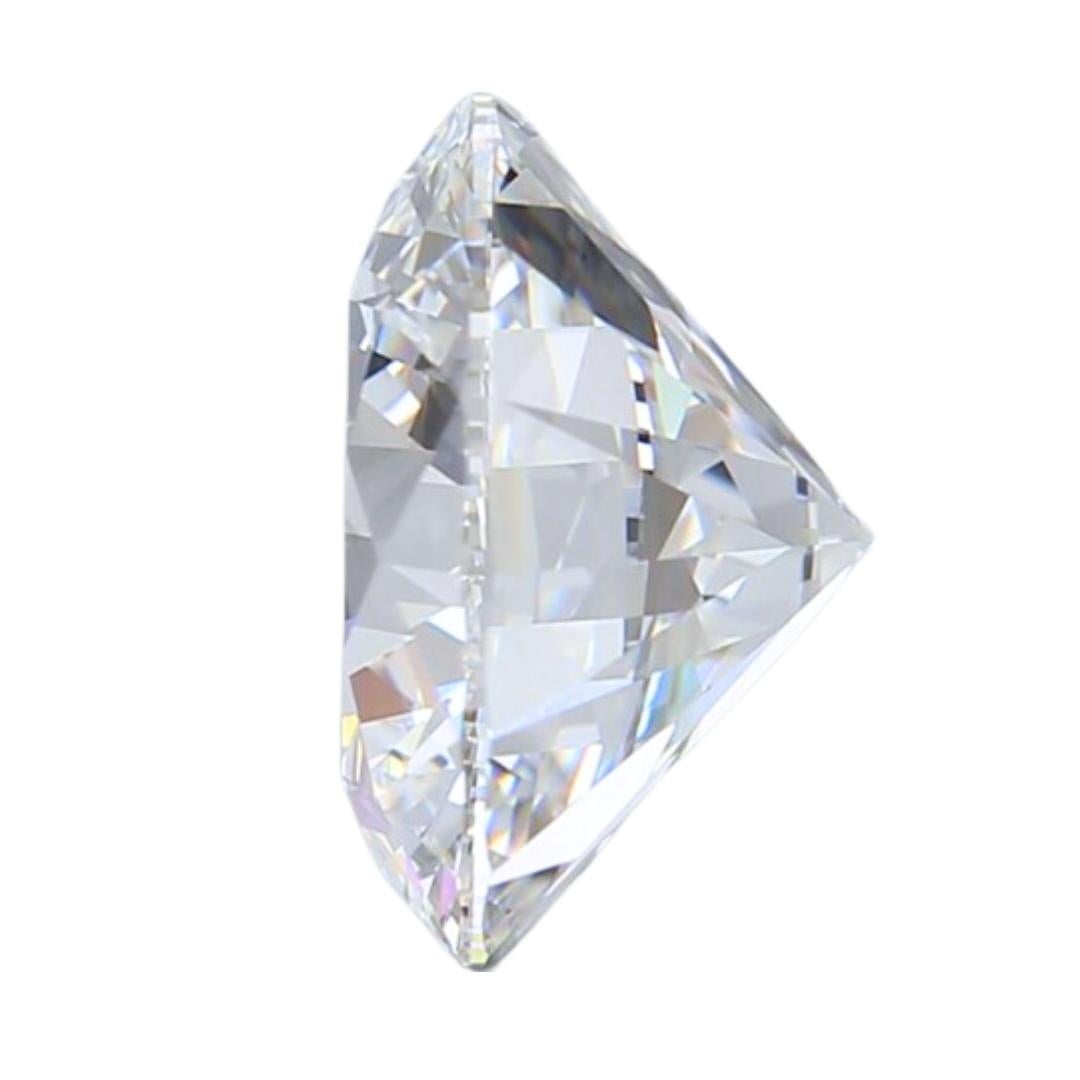 Taille ronde Magnifique diamant rond taille idéale de 3,11ct - certifié GIA en vente